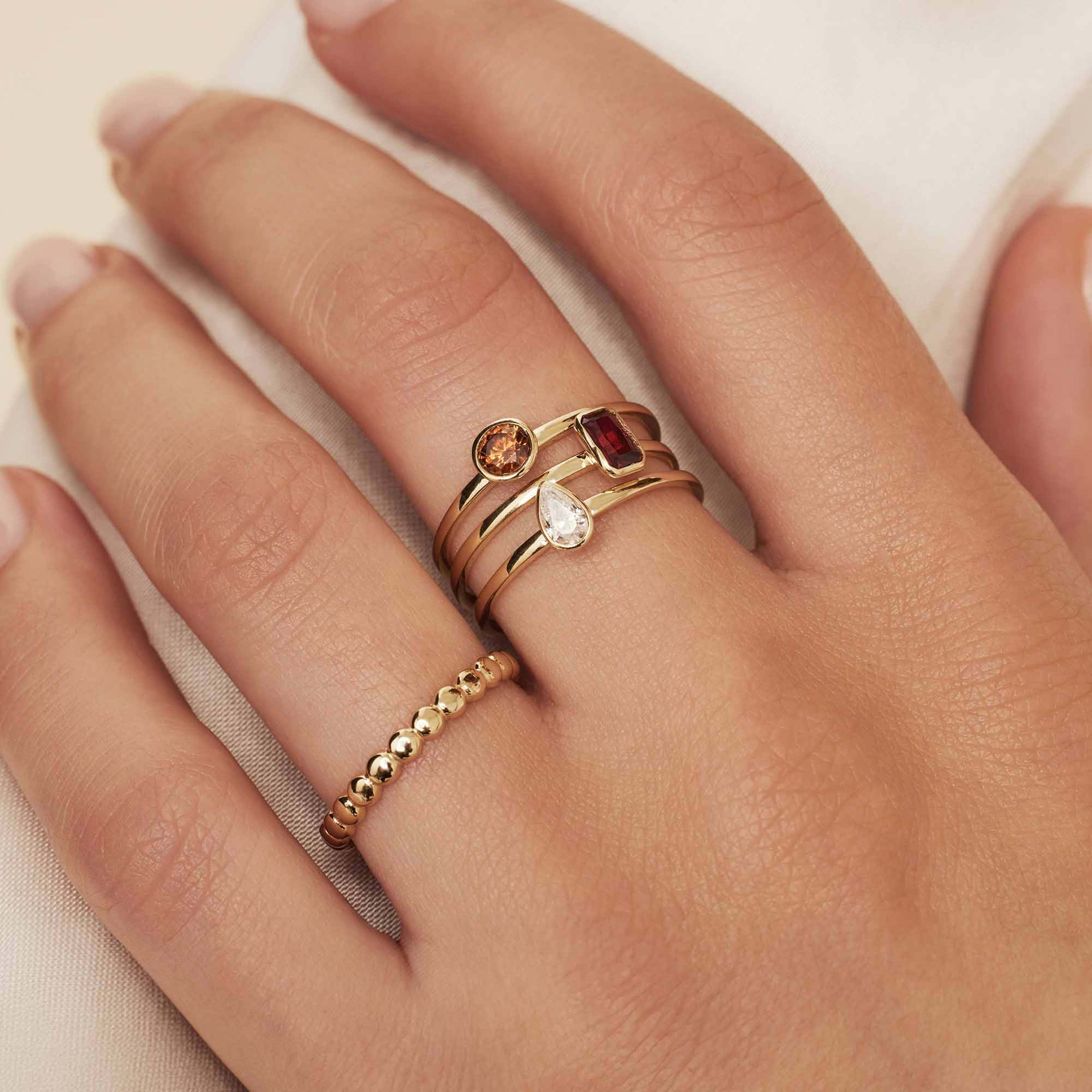 Baguette 14 Karat Guld Ring
