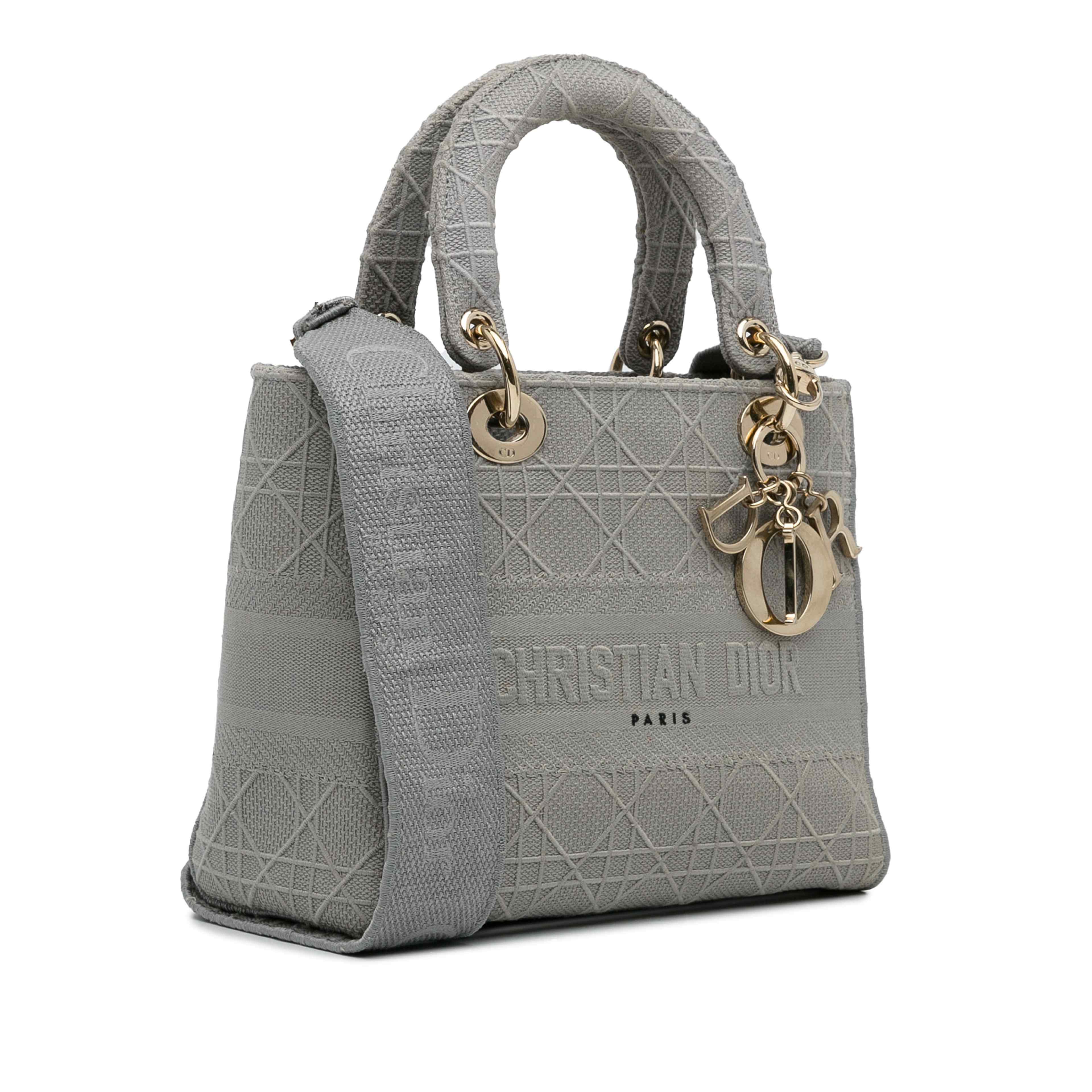 Dior Medium Canvas Cannage Lady D Lite