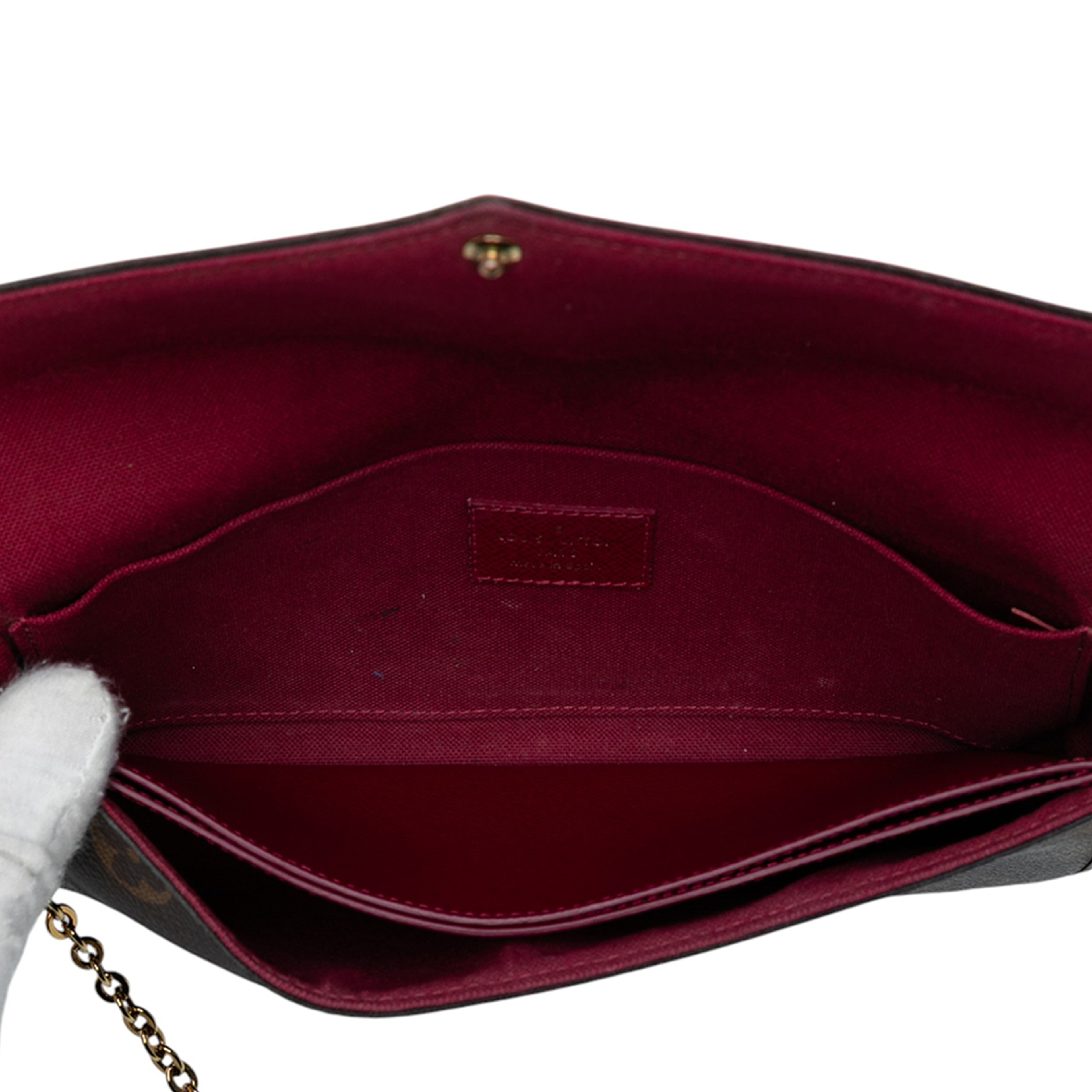 Louis Vuitton Monogram Pochette Felicie, från Luxclusif, i färgen brown. Klicka för att öppna bilden i stort format