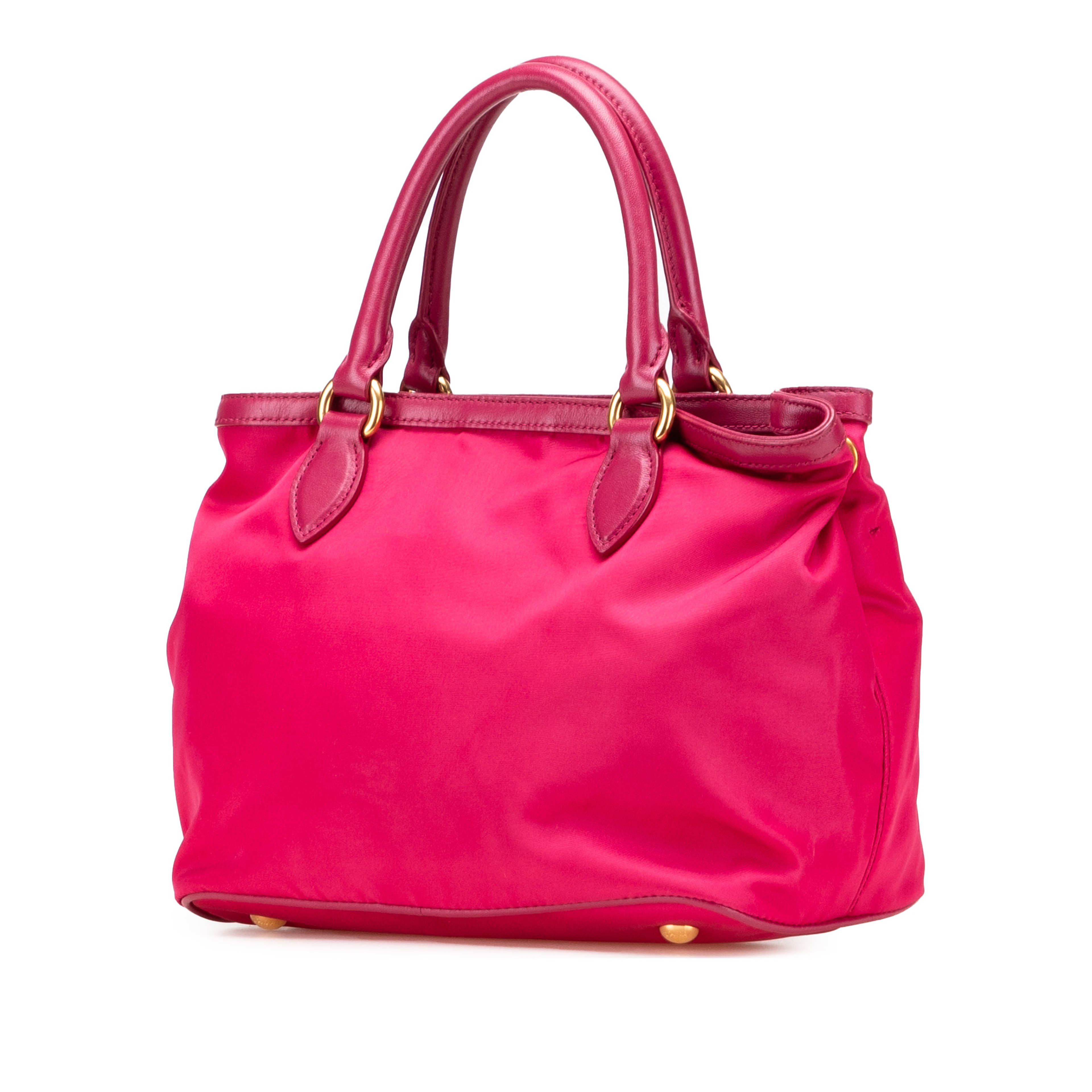 Prada Tessuto Satchel, från Luxclusif, i färgen rosa. Klicka för att öppna bilden i stort format