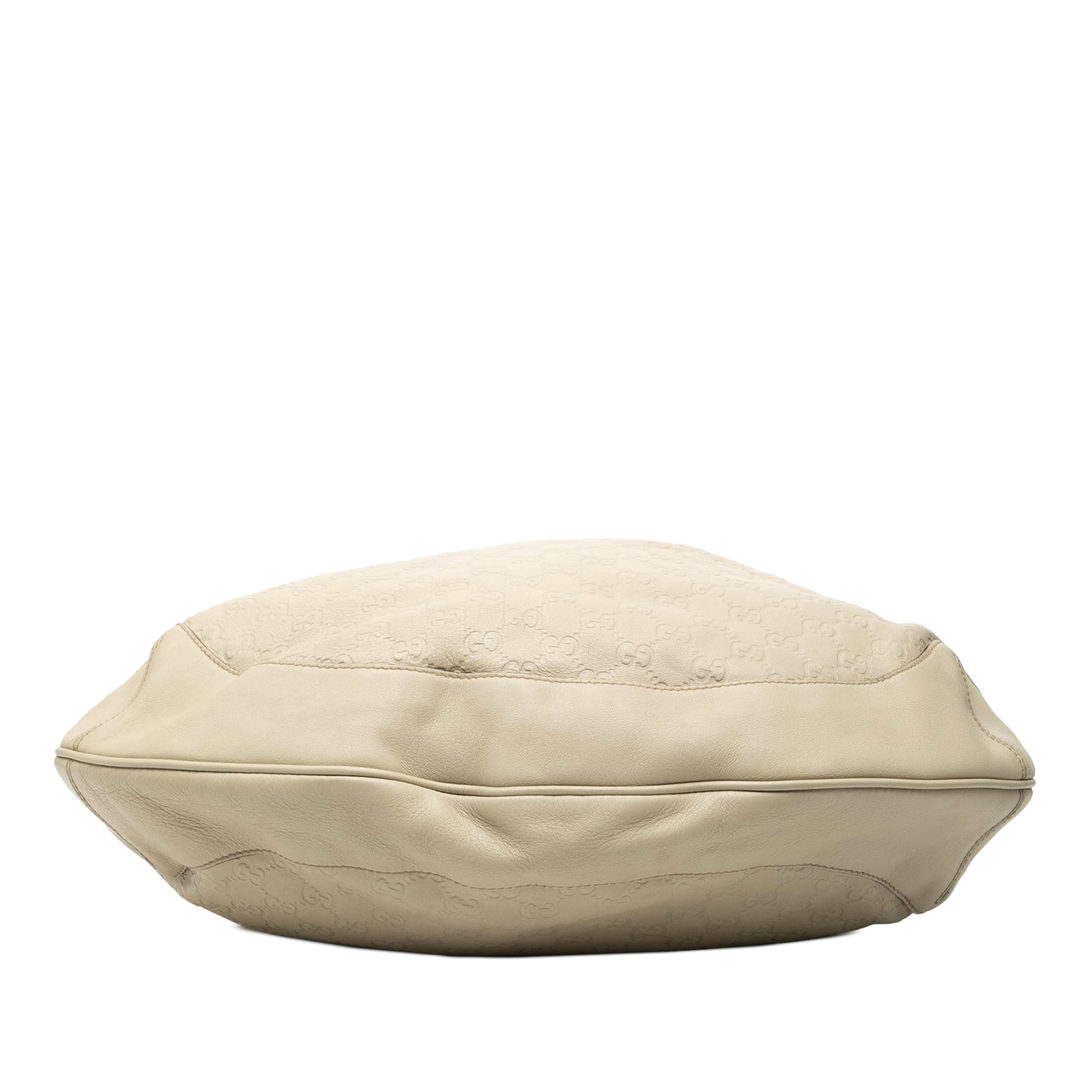 Gucci Guccissima Peggy Bamboo Satchel, från Luxclusif, i färgen light beige. Klicka för att öppna bilden i stort format