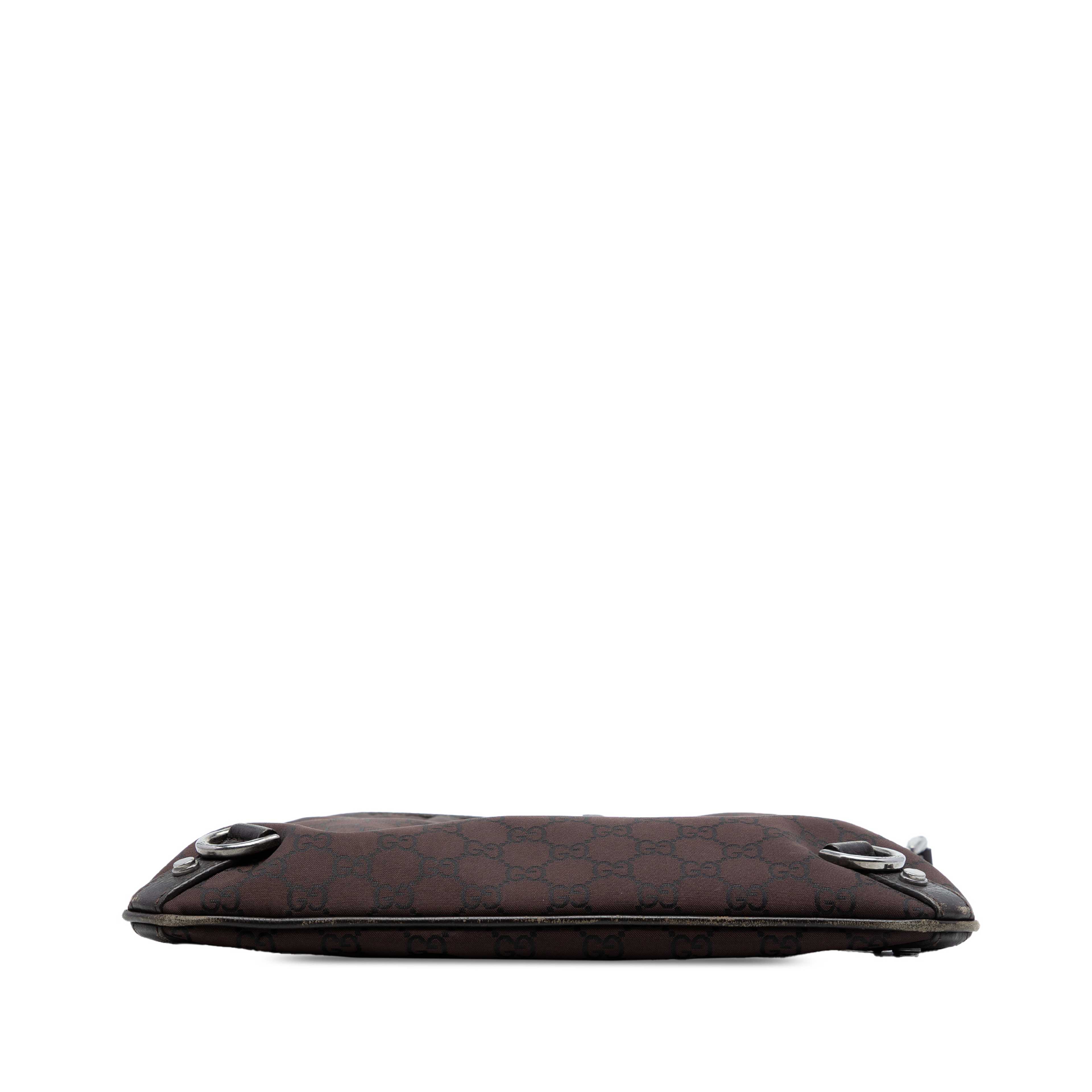 Gucci Gg Nylon Abbey D Ring Crossbody, från Luxclusif, i färgen dark brown. Klicka för att öppna bilden i stort format