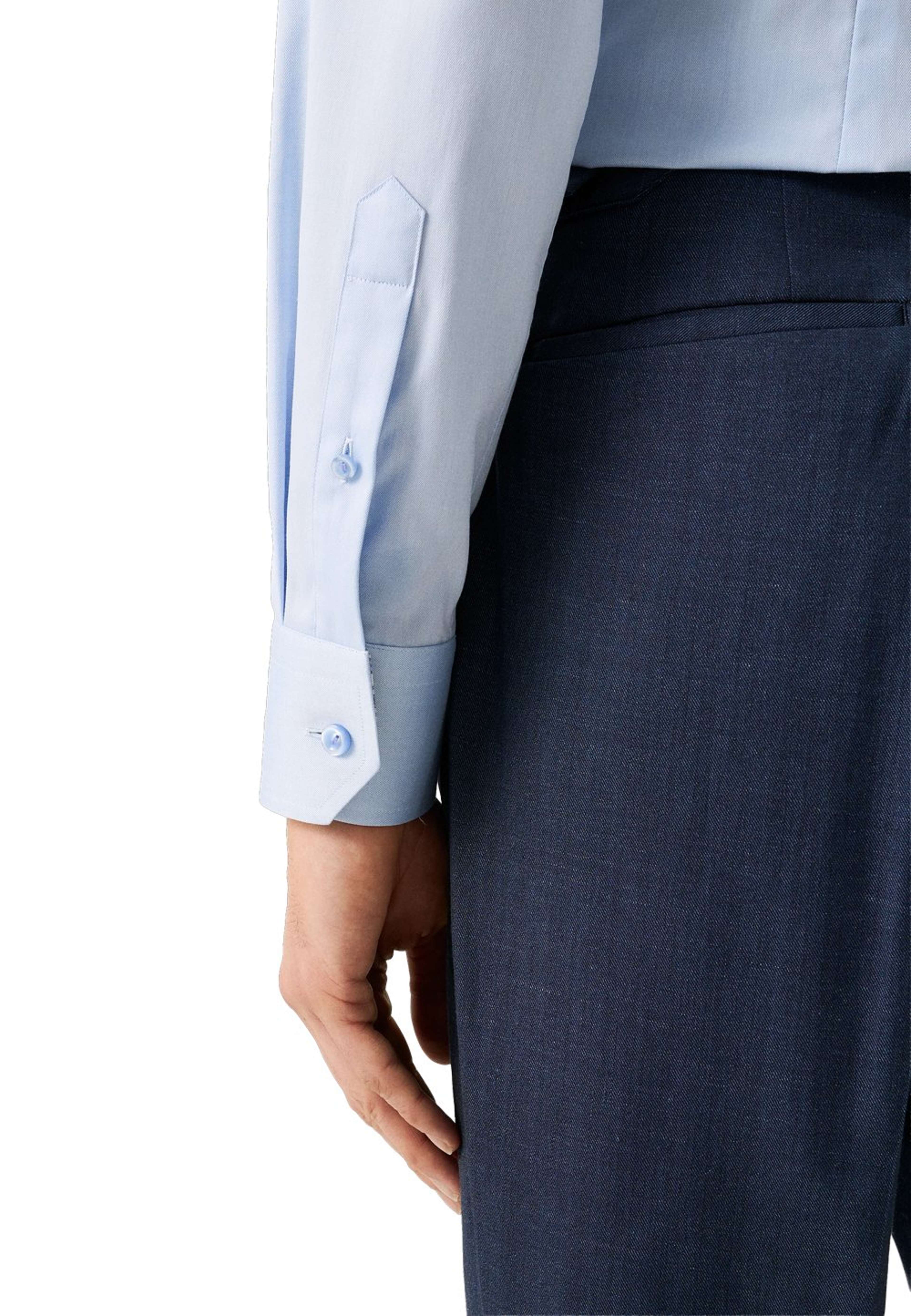 Blommig Signature Twill-skjorta Slim Fit, från Eton, i färgen light blue. Klicka för att öppna bilden i stort format