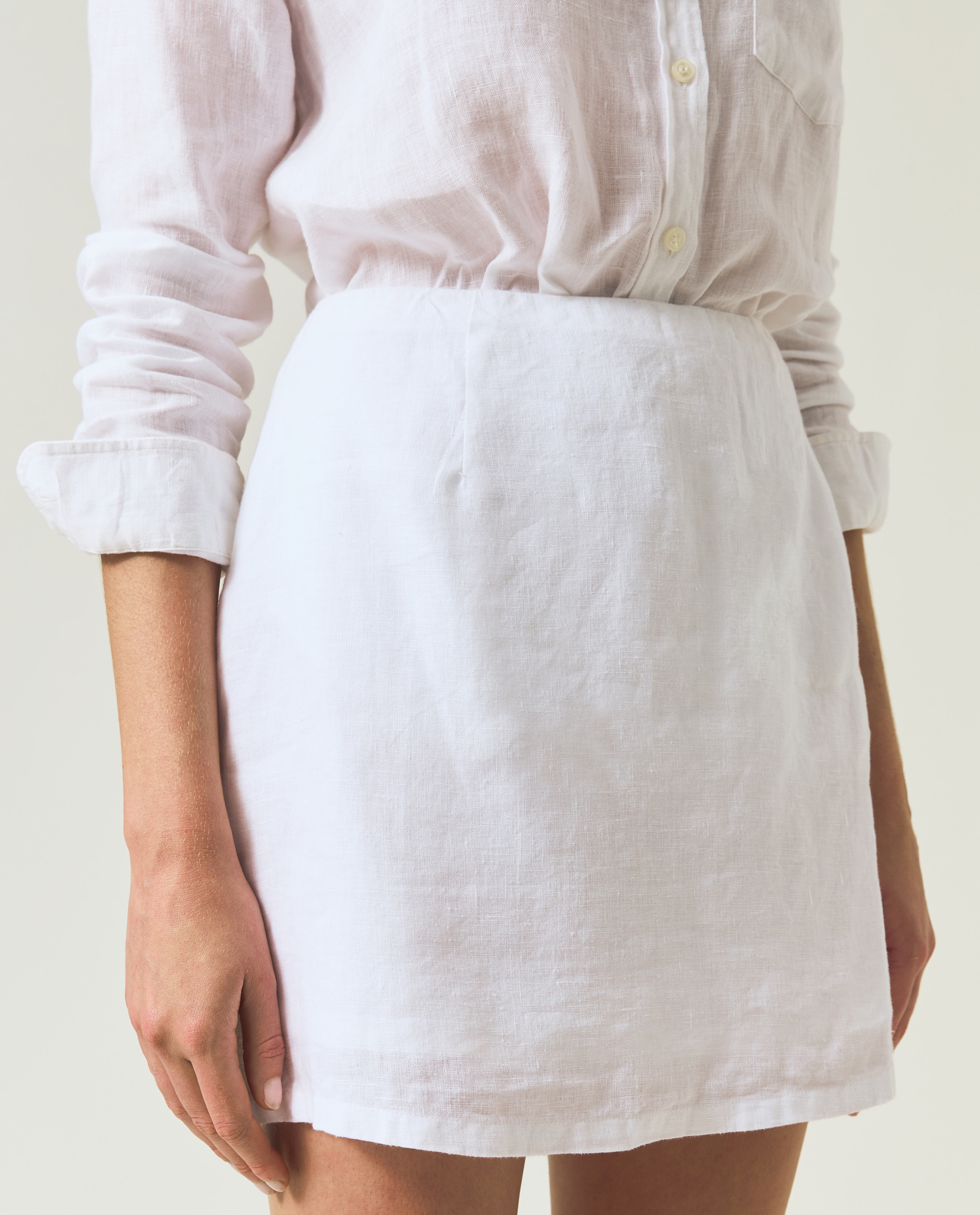 Short Linen Skirt