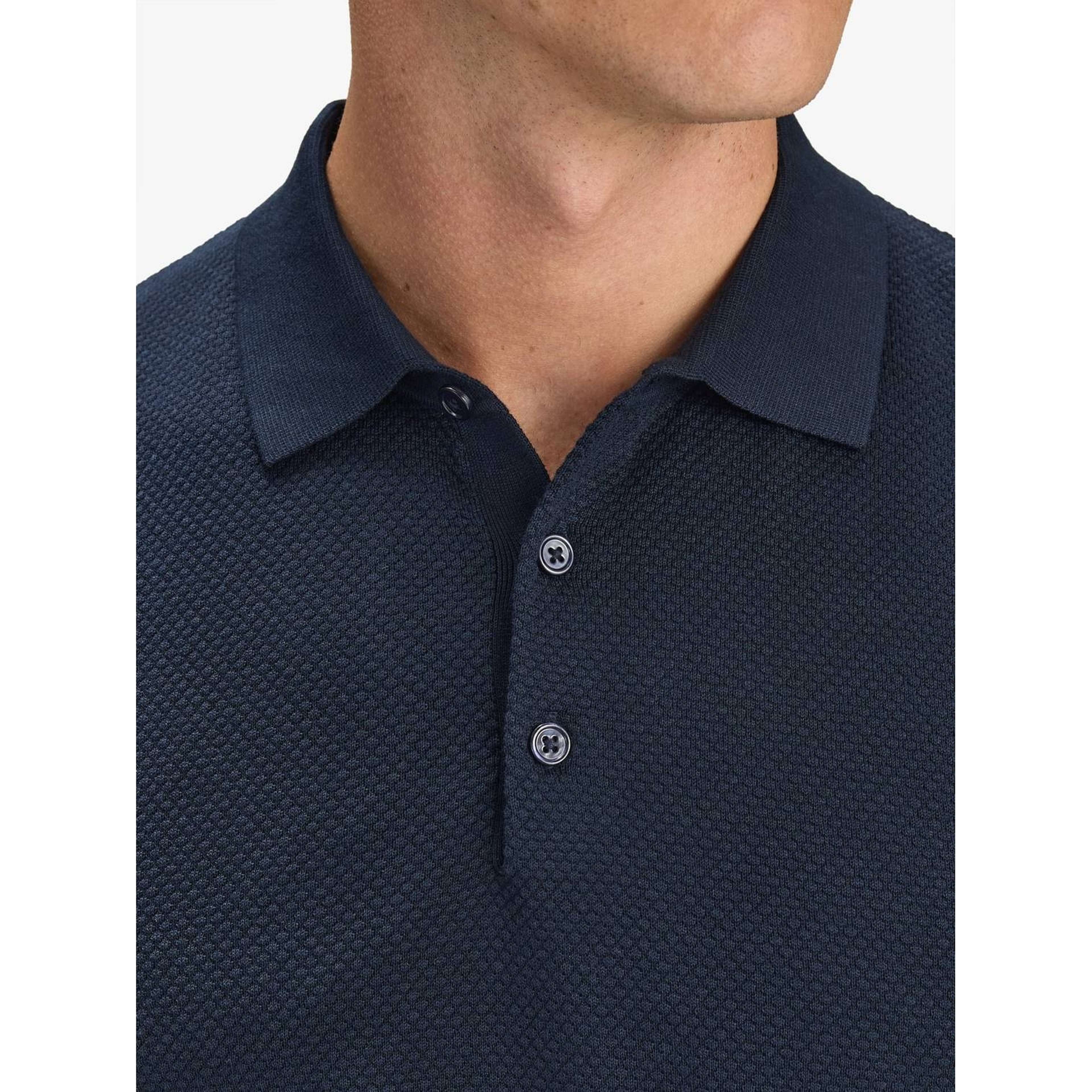 Cotton Texture Knitted Ss Polo Sweater (vincent)