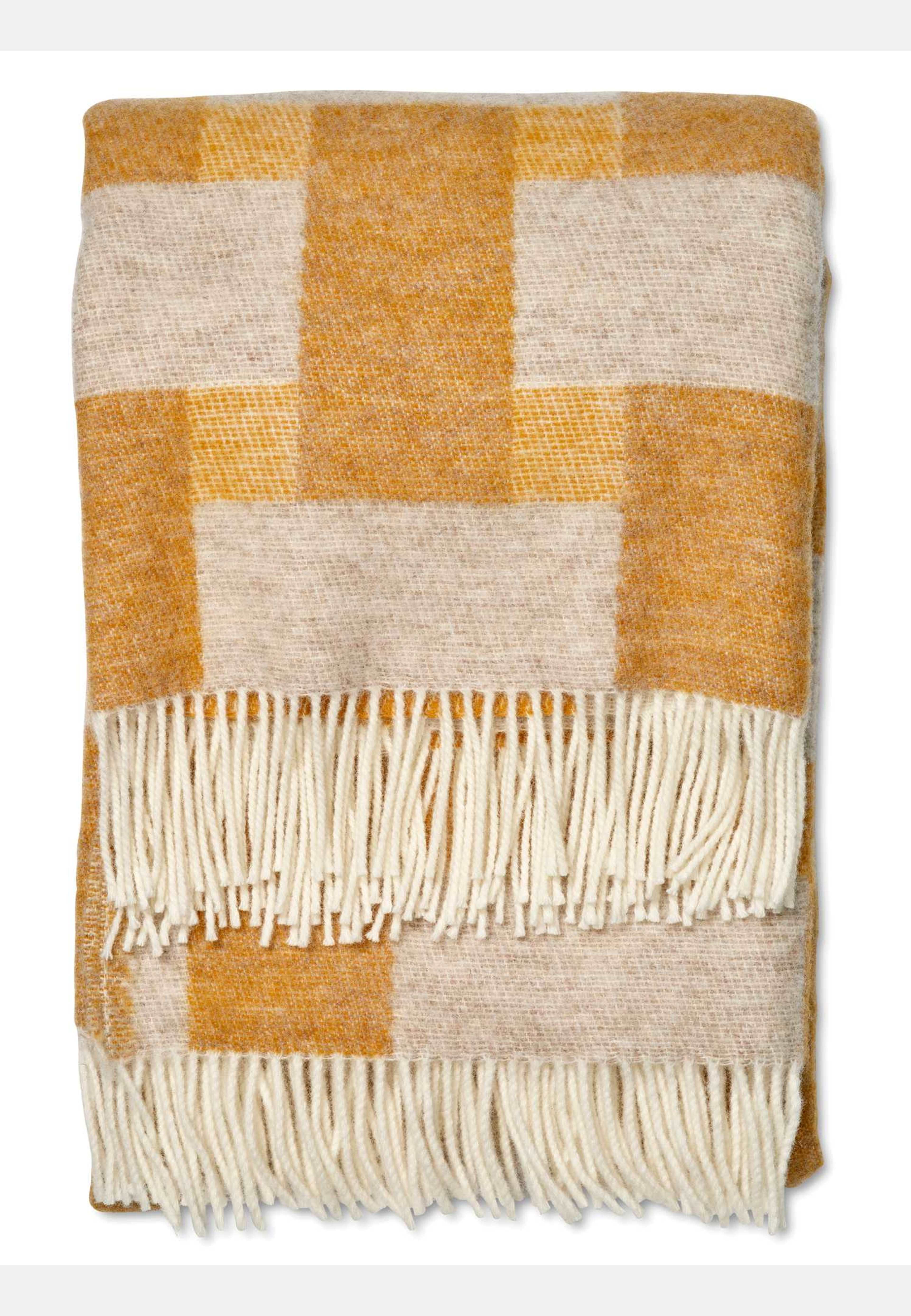Pläd Weave, från Classic Collection, i färgen gul. Klicka för att öppna bilden i stort format