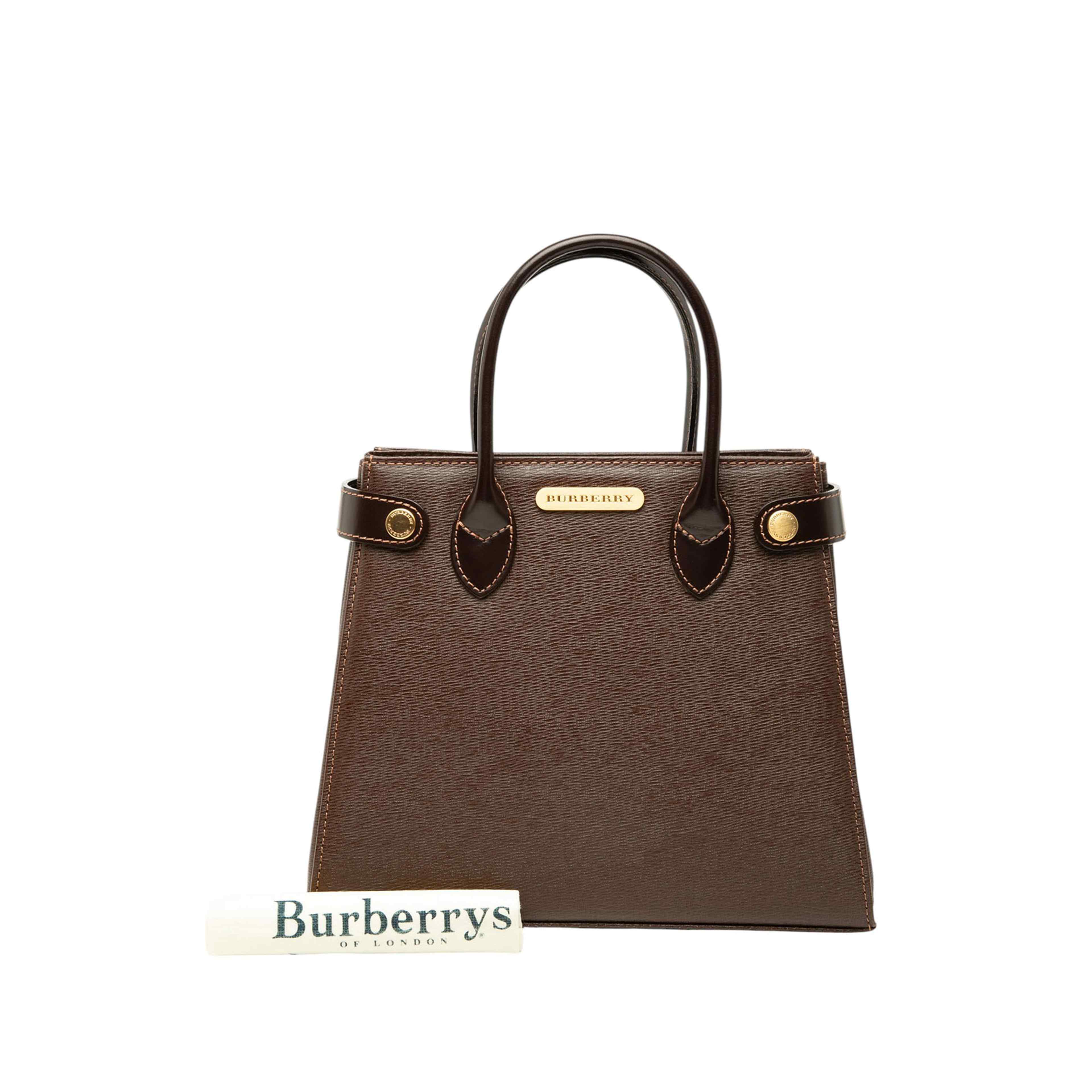 Burberry Leather Handbag, från Luxclusif, i färgen brun. Klicka för att öppna bilden i stort format