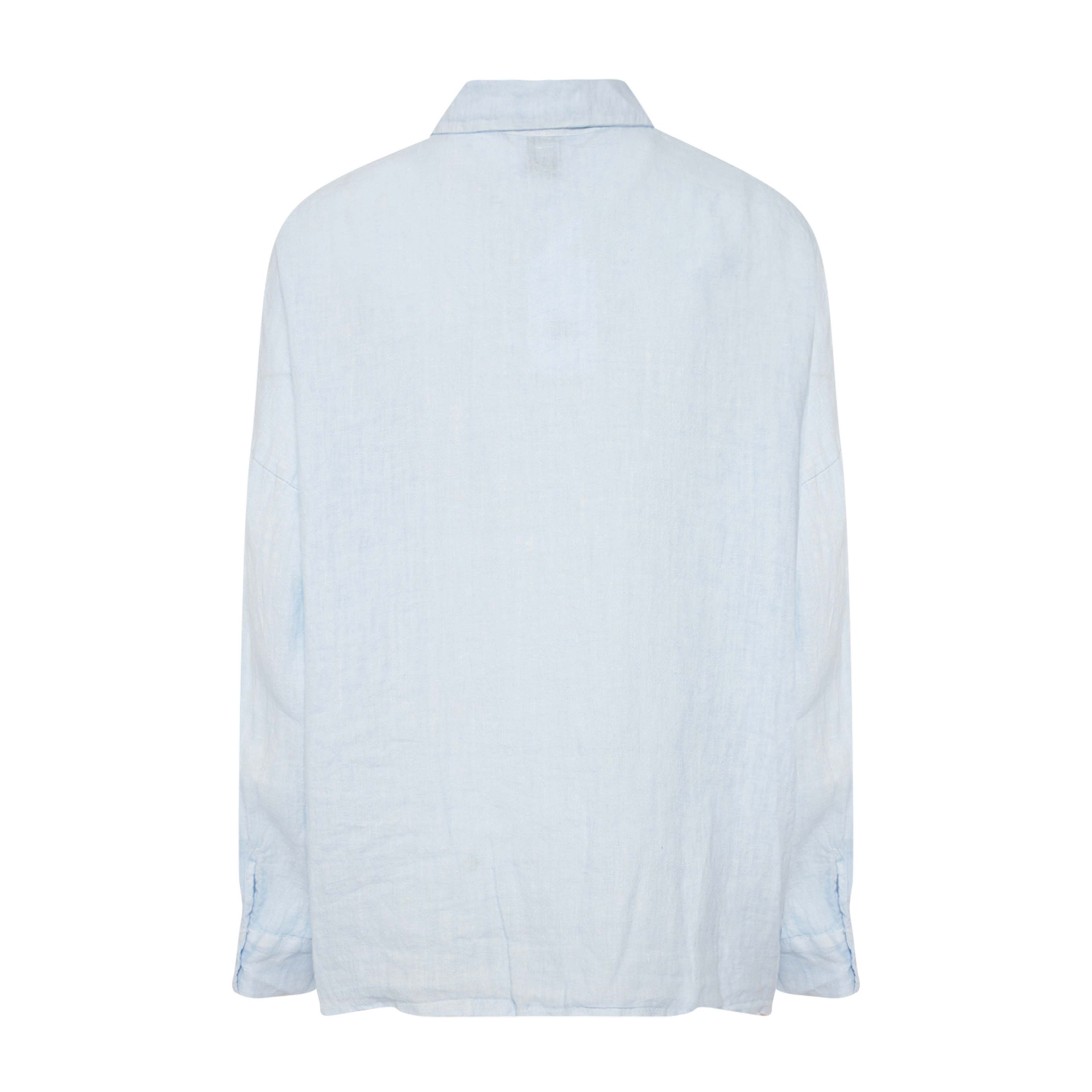 Gia, Shirt, Linen - Light Blue