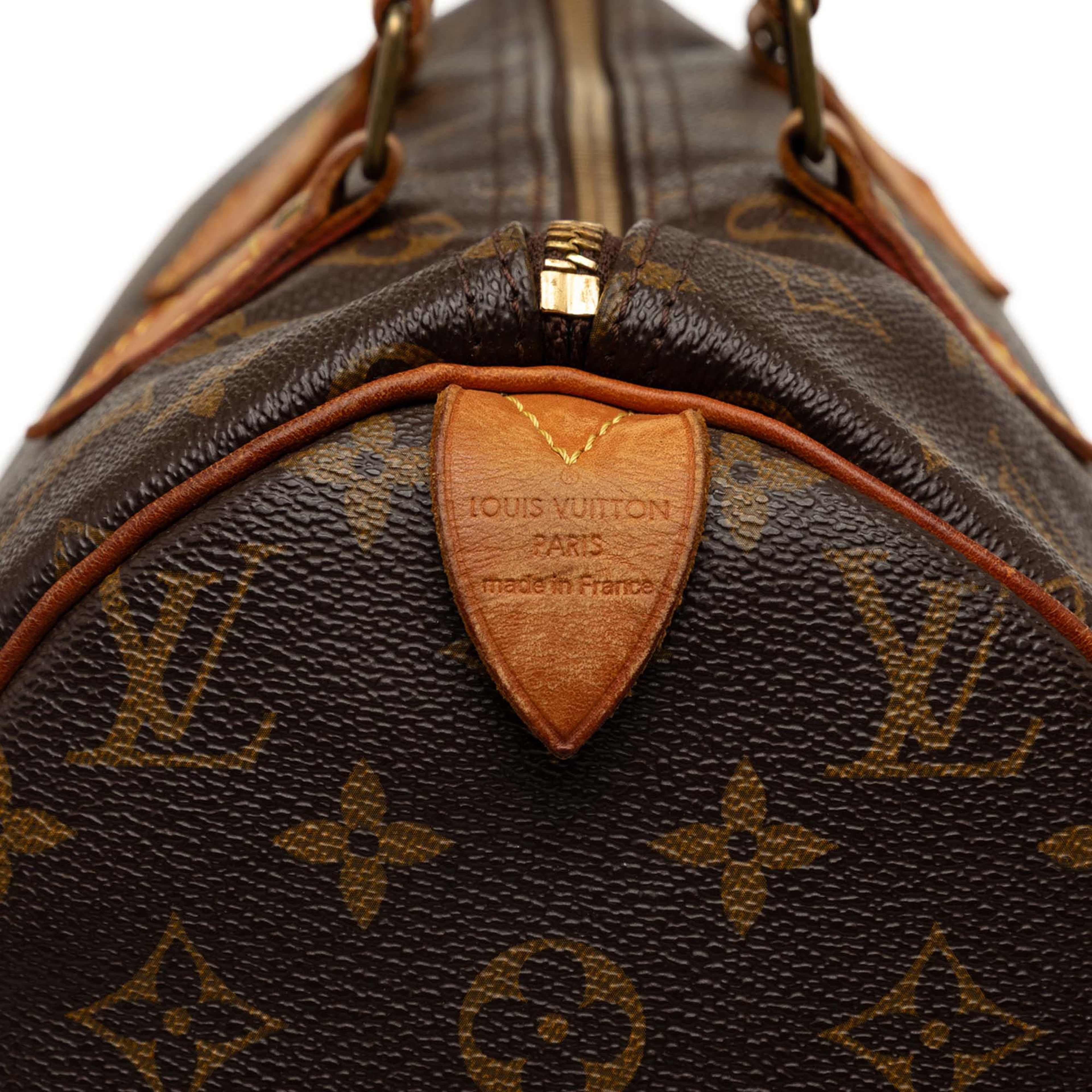 Louis Vuitton Monogram Speedy 30, från Luxclusif, i färgen brun. Klicka för att öppna bilden i stort format
