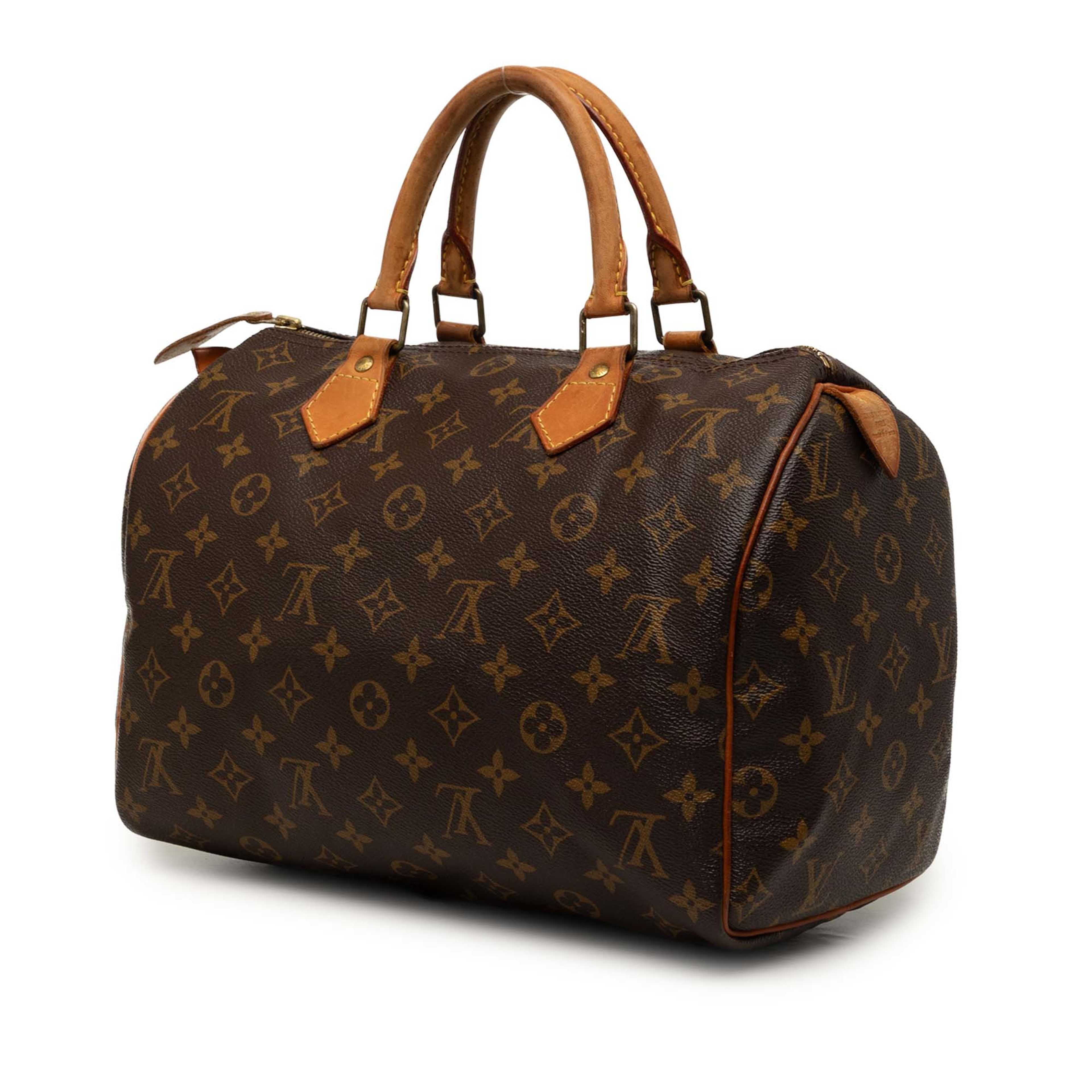 Louis Vuitton Monogram Speedy 30, från Luxclusif, i färgen brun. Klicka för att öppna bilden i stort format