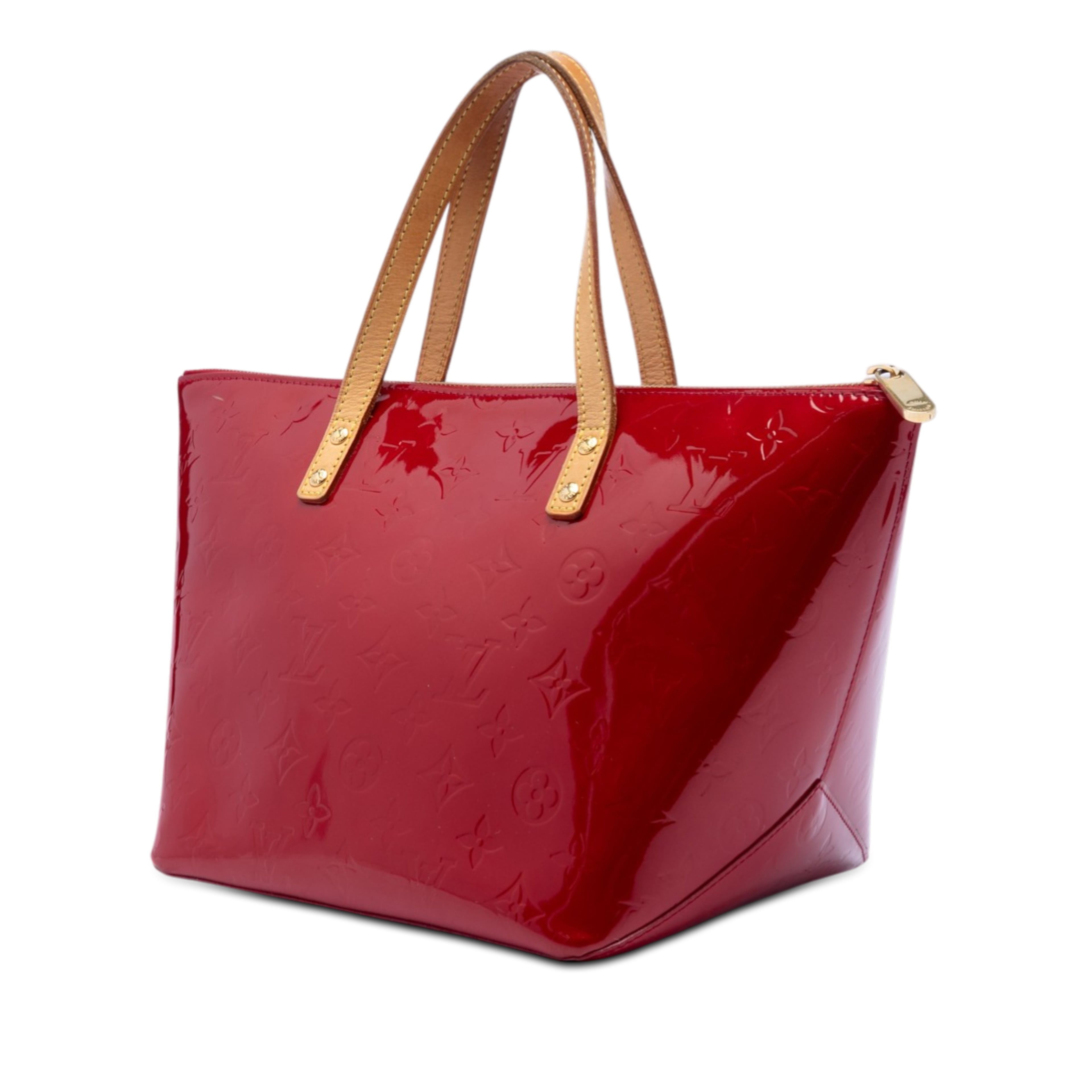 Louis Vuitton Monogram Vernis Bellevue Pm, från Luxclusif, i färgen red. Klicka för att öppna bilden i stort format