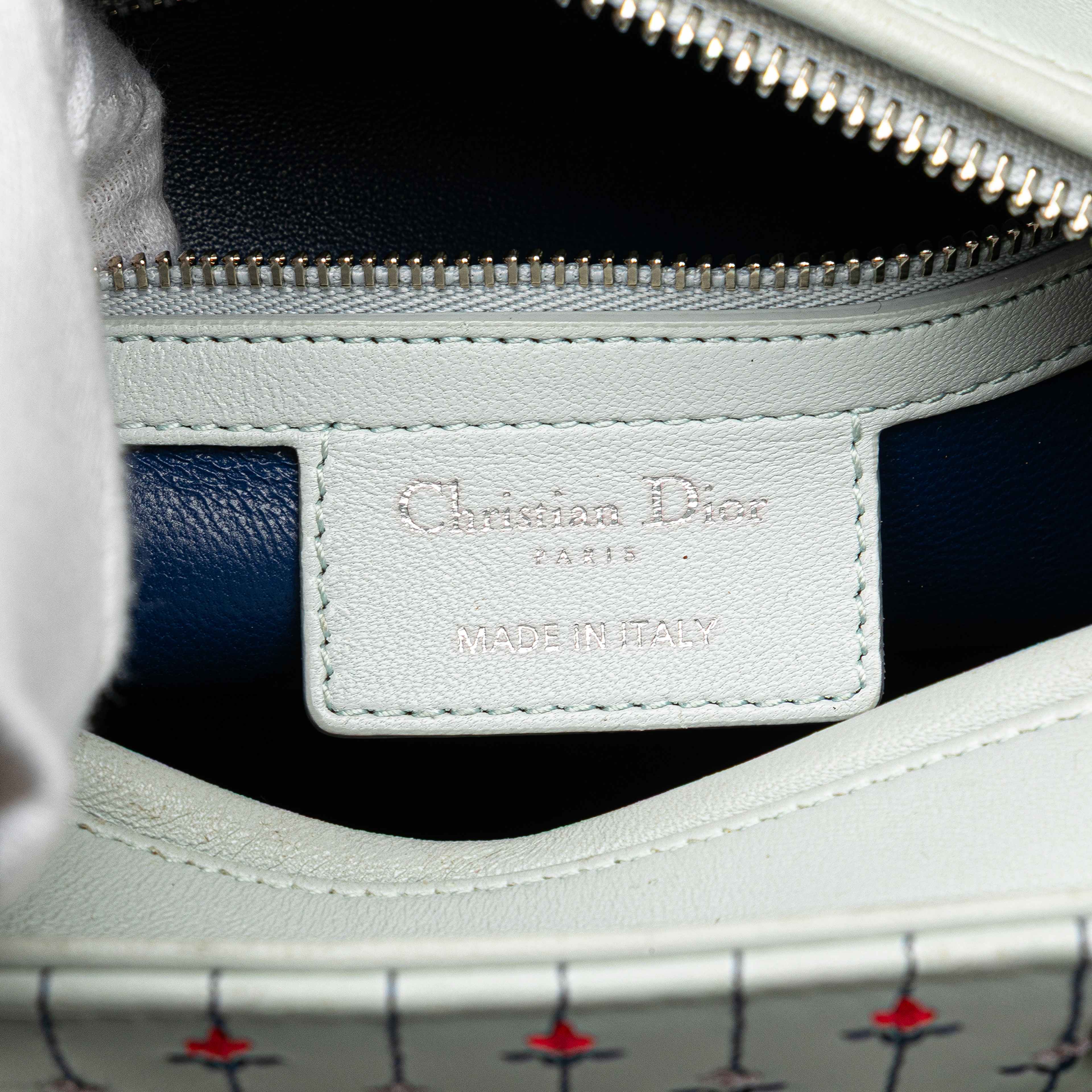 Dior Medium Calfskin Embroidered Flower Lady Dior