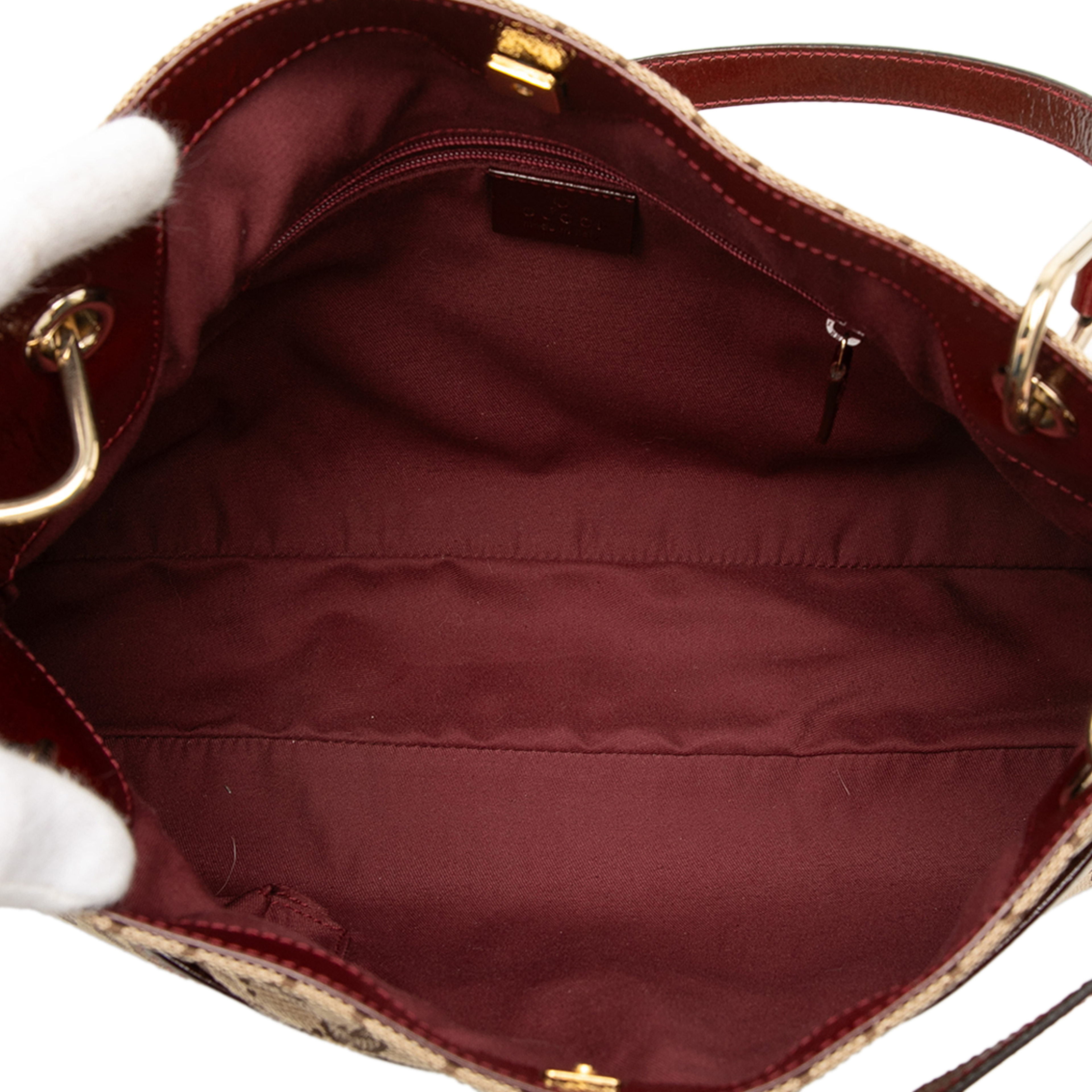 Gucci Gg Canvas Eclipse Tote, från Luxclusif, i färgen beige. Klicka för att öppna bilden i stort format