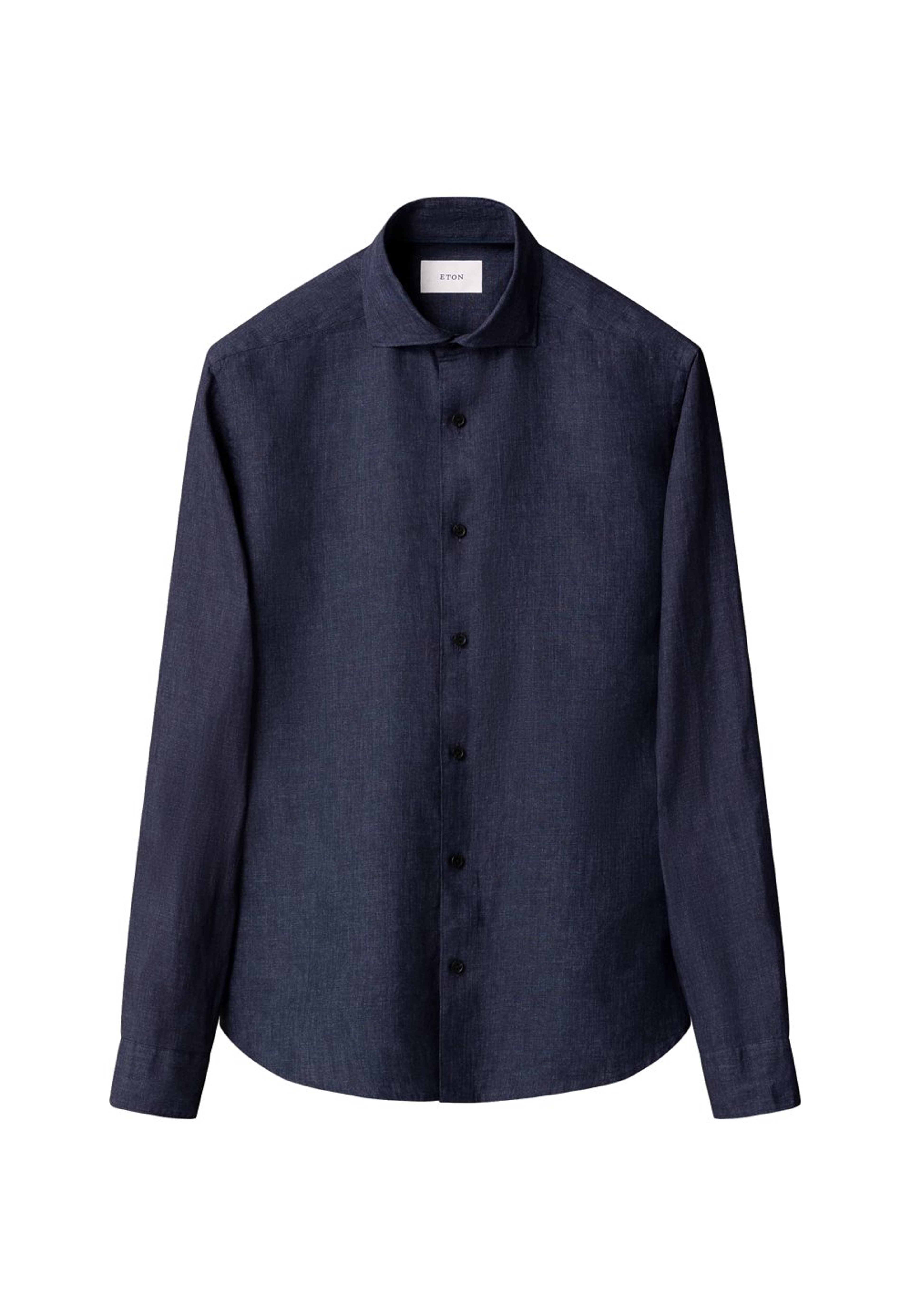 Enfärgad Linneskjorta Casual Fit, från Eton, i färgen navy blue. Klicka för att öppna bilden i stort format