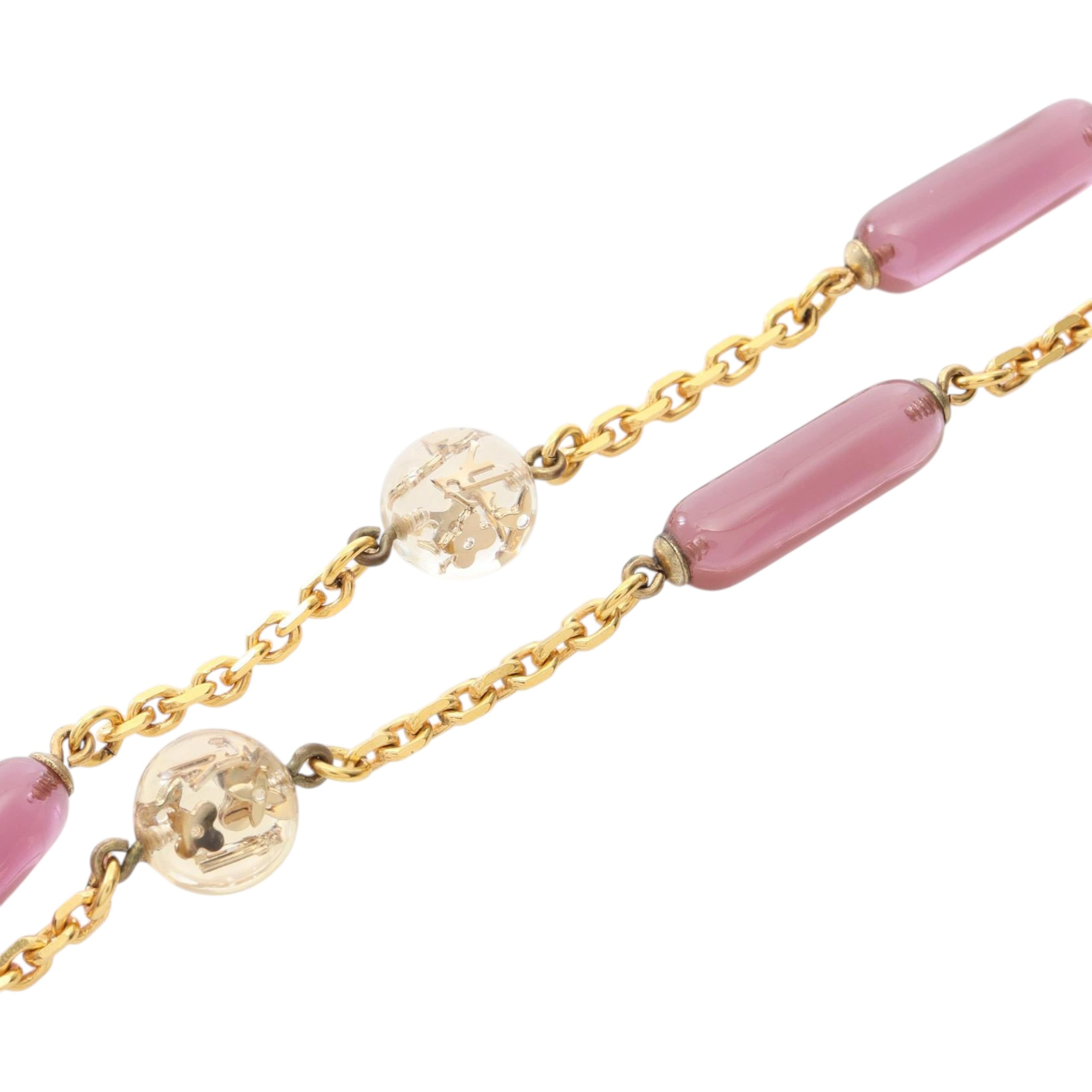 Louis Vuitton Gold Plated And Resin Sautoir Bulles Inclusion Station Charm Necklace, från Luxclusif, i färgen gold. Klicka för att öppna bilden i stort format