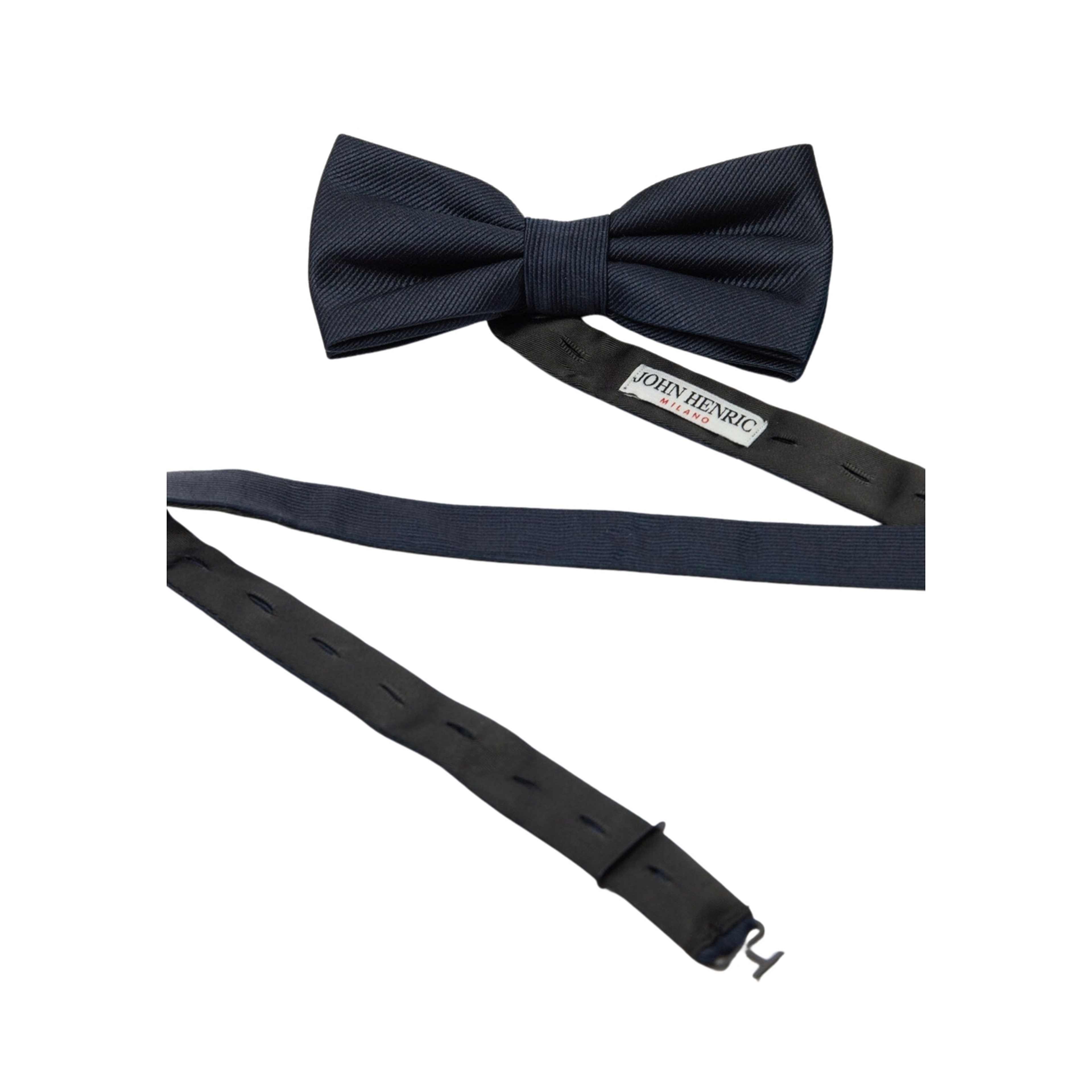 Silk Woven Rib Plain Pre Tied Bow Tie