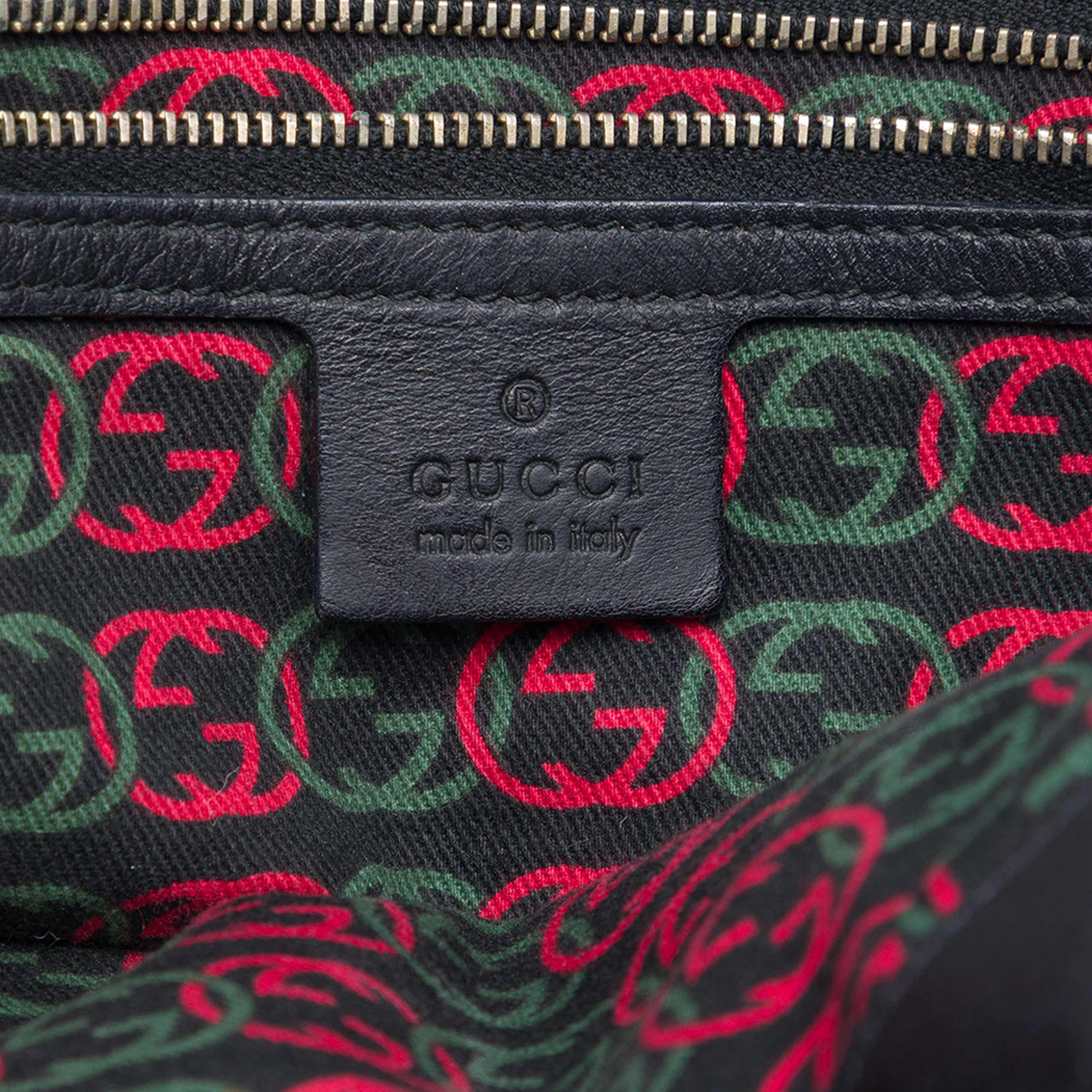 Gucci Medium Calfskin Britt Satchel, från Luxclusif, i färgen svart. Klicka för att öppna bilden i stort format