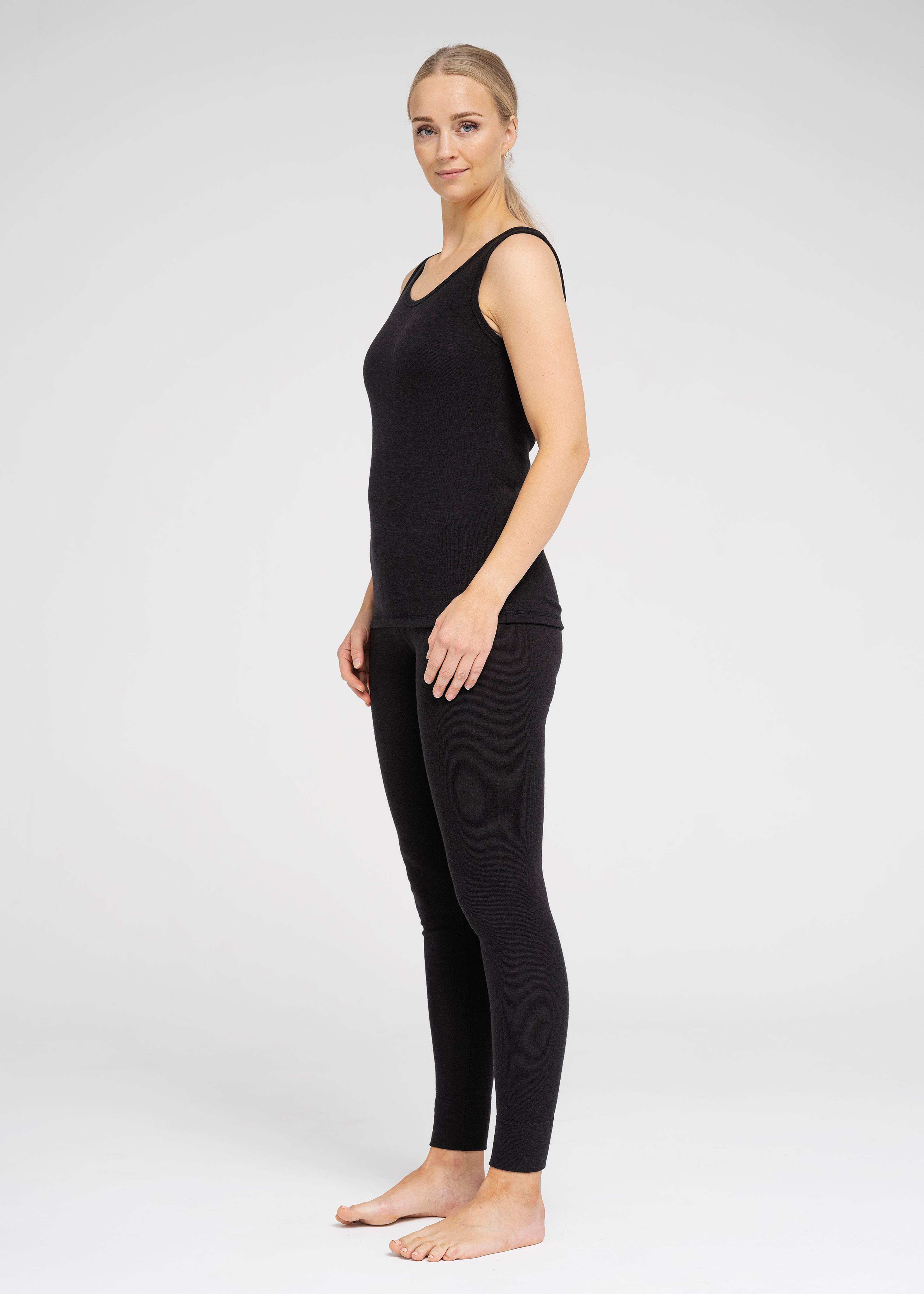 100 % Merinoull, Leggings, Blå, från Dovre, i färgen black. Klicka för att öppna bilden i stort format