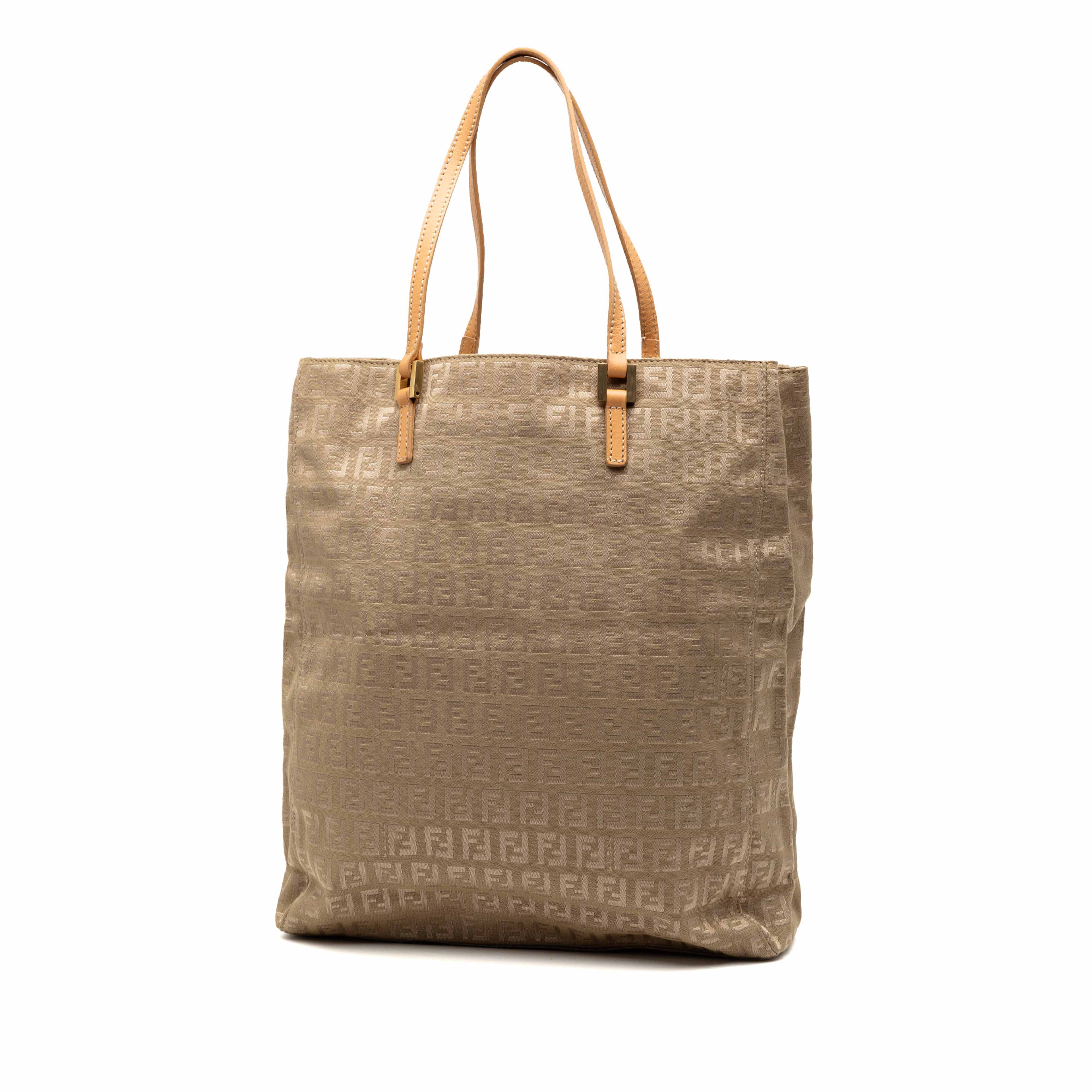 Fendi Zucchino Canvas Tote, från Luxclusif, i färgen beige. Klicka för att öppna bilden i stort format