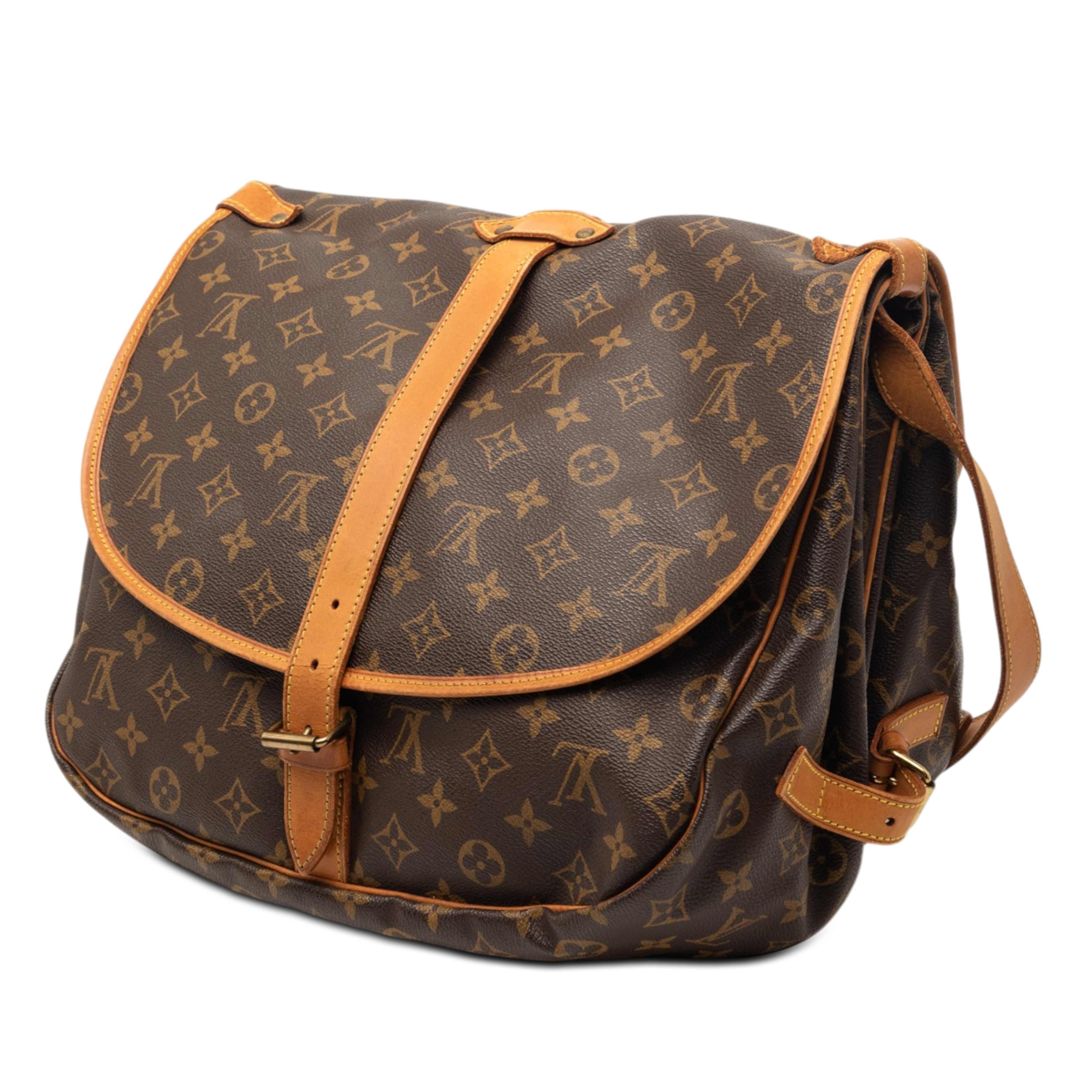 Louis Vuitton Monogram Saumur 35, från Luxclusif, i färgen brown. Klicka för att öppna bilden i stort format