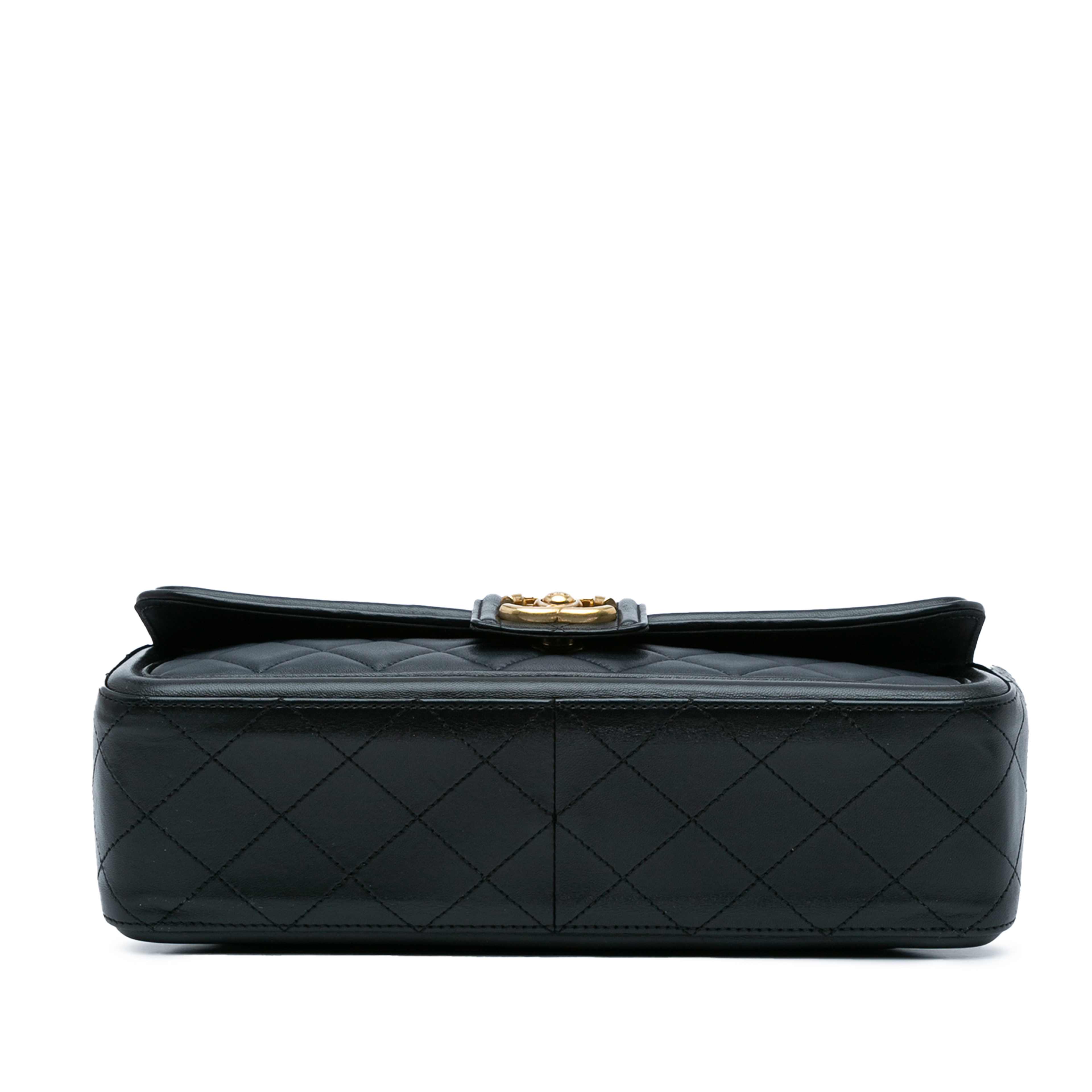 Chanel Large Quilted Lambskin Elegant Cc Flap