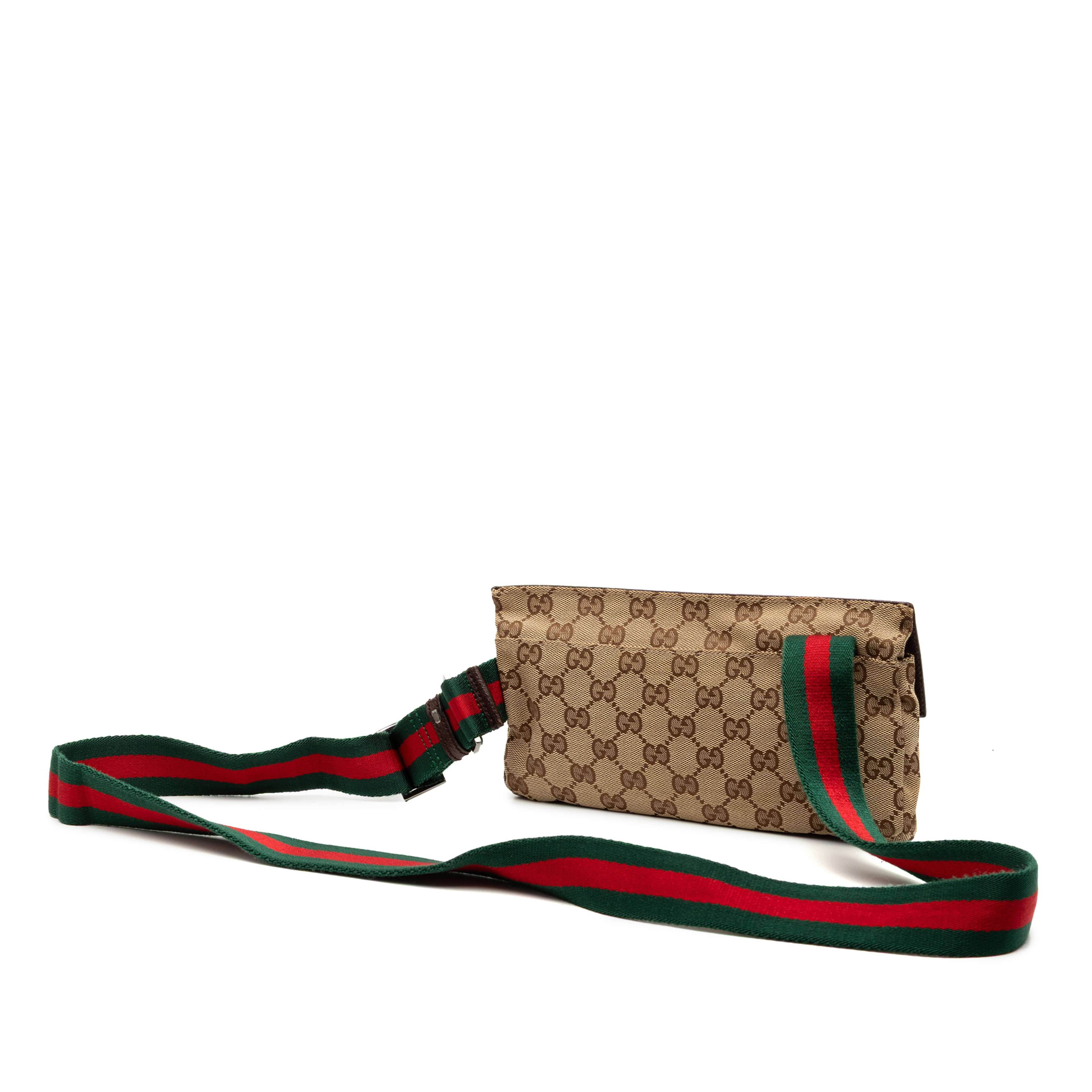 Gucci Gg Canvas Web Crossbody, från Luxclusif, i färgen beige. Klicka för att öppna bilden i stort format