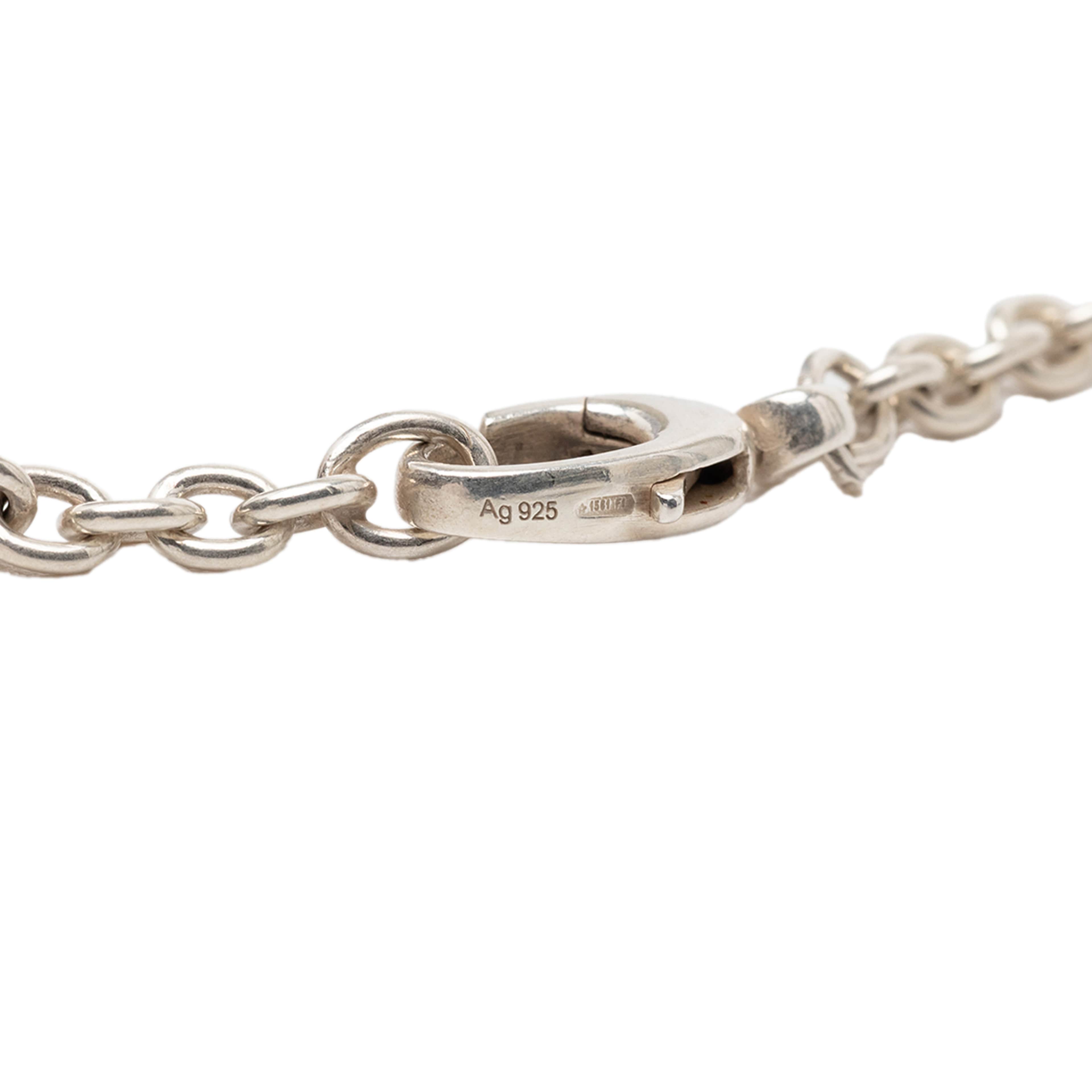 Gucci Sterling Silver Chain Necklace, från Luxclusif, i färgen silver. Klicka för att öppna bilden i stort format