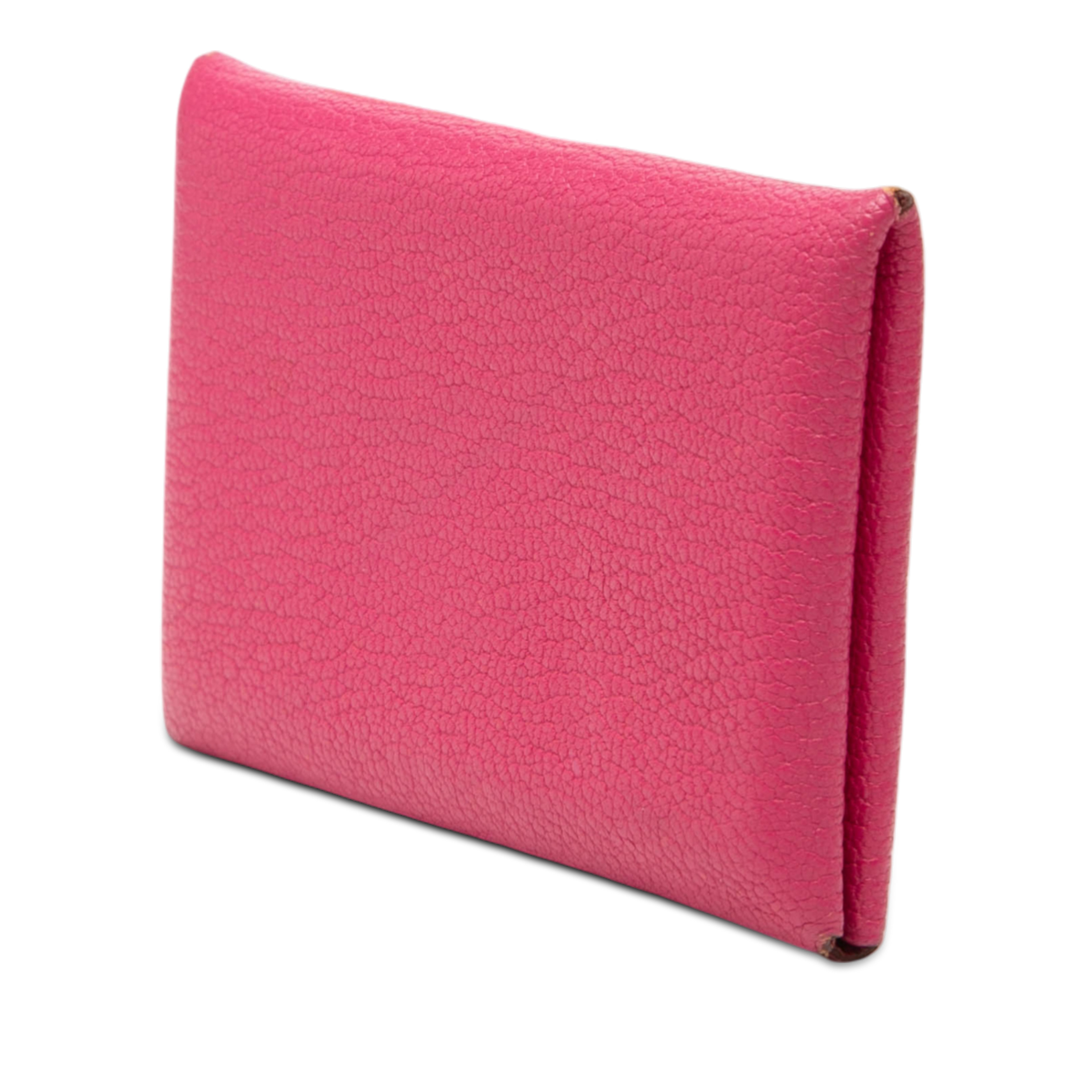 Hermès Chevre Mysore Calvi Card Holder, från Luxclusif, i färgen rosa. Klicka för att öppna bilden i stort format