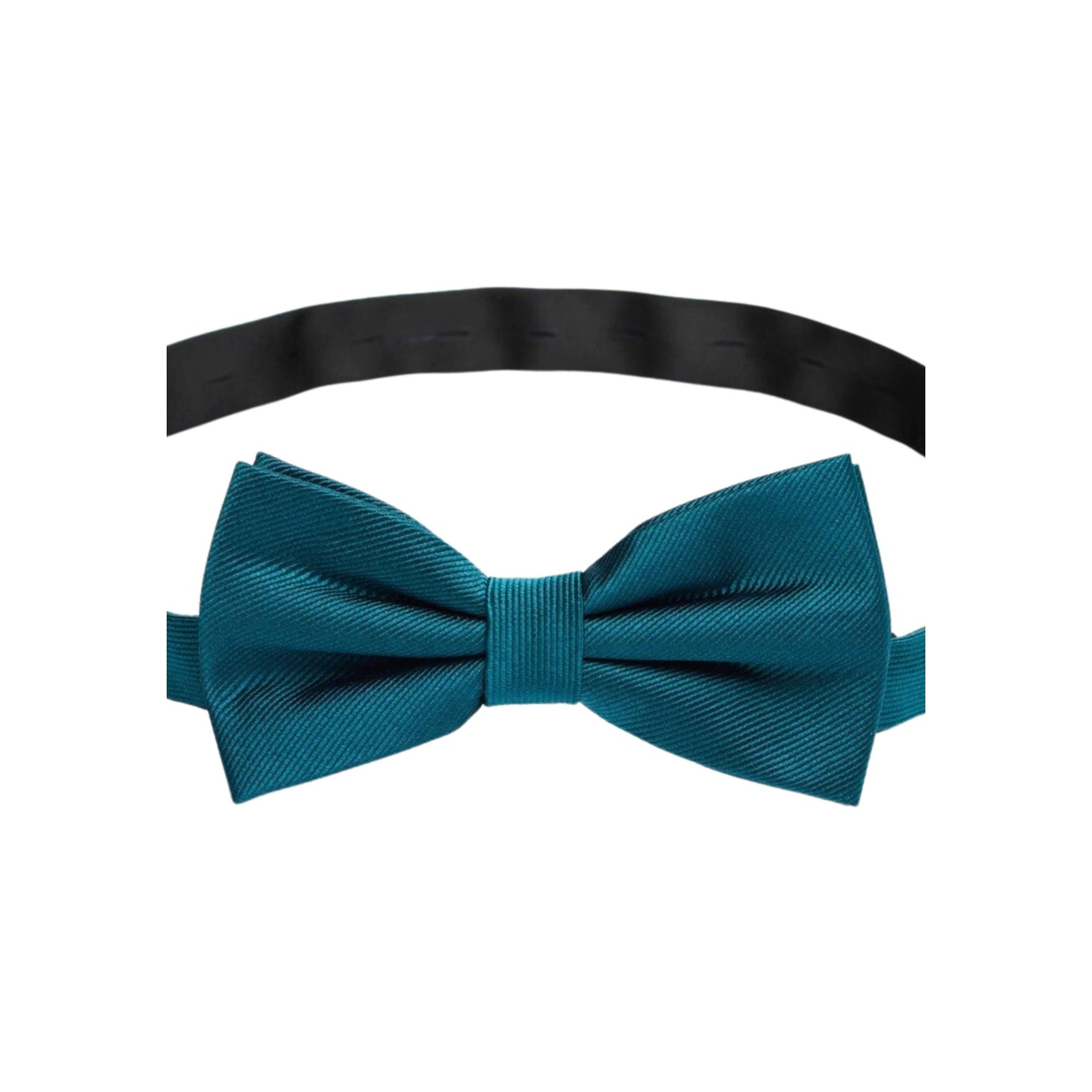 Silk Woven Rib Plain Pre Tied Bow Tie