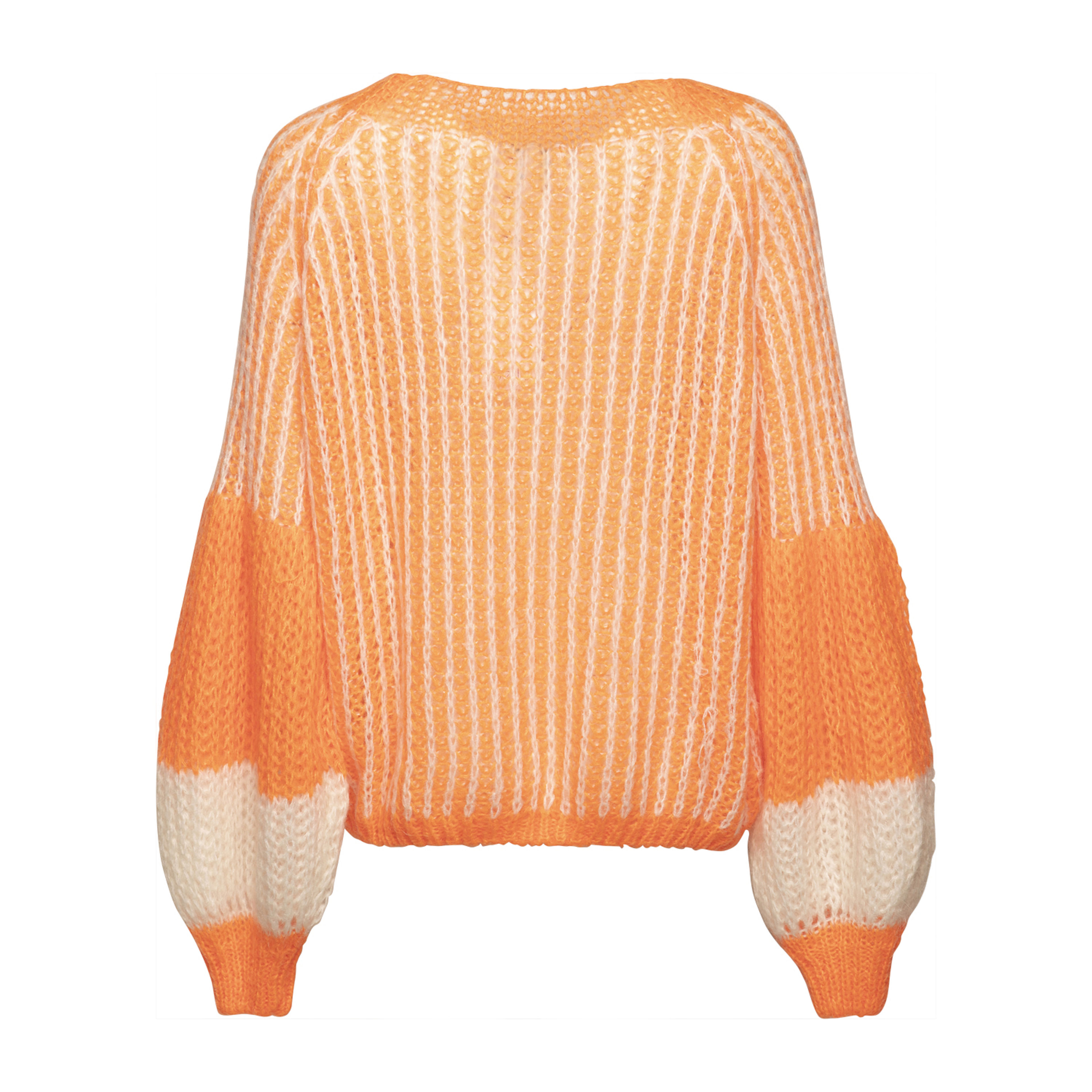 Liana Knit Sweater - Orange/white