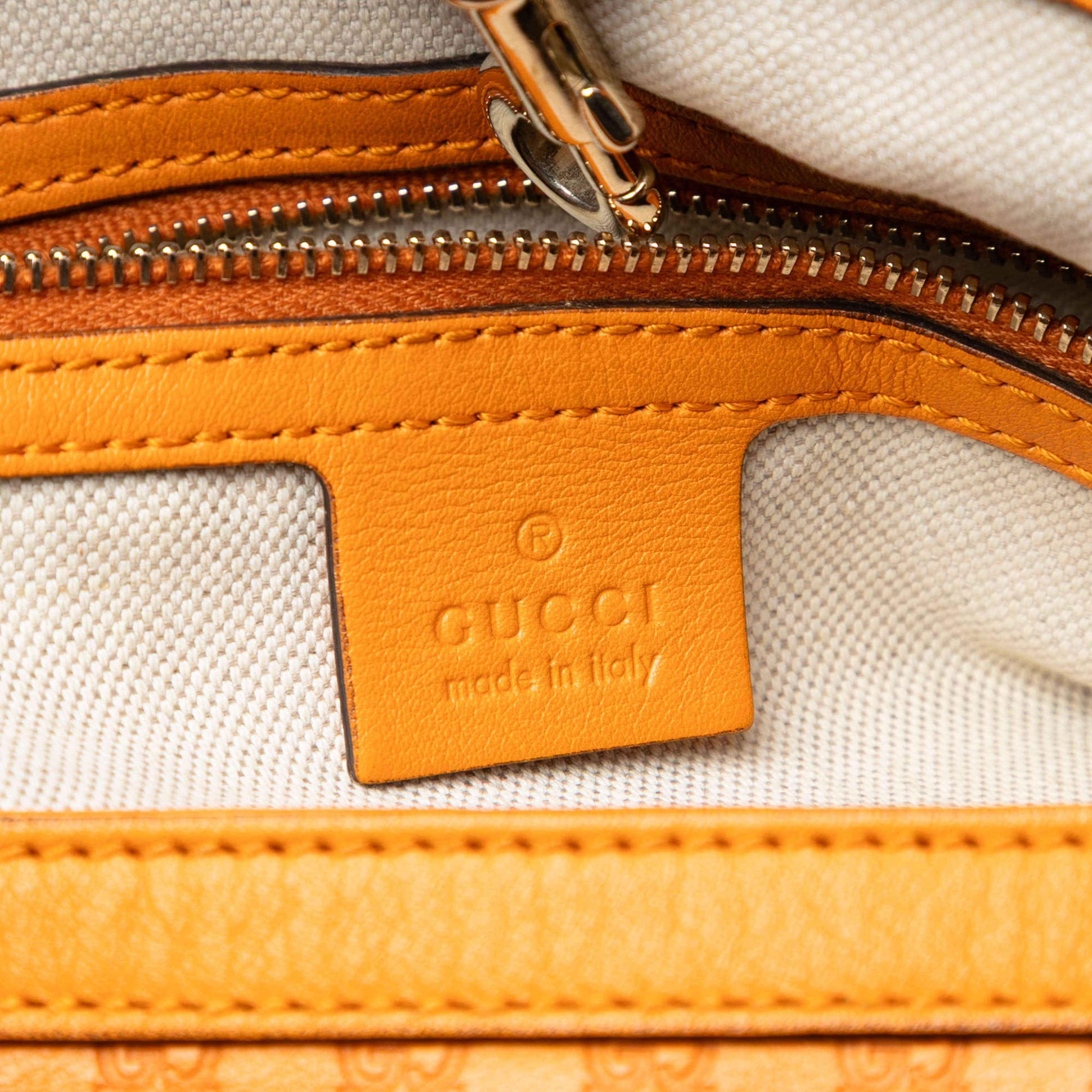 Gucci Microguccissima Nice Tote, från Luxclusif, i färgen orange. Klicka för att öppna bilden i stort format