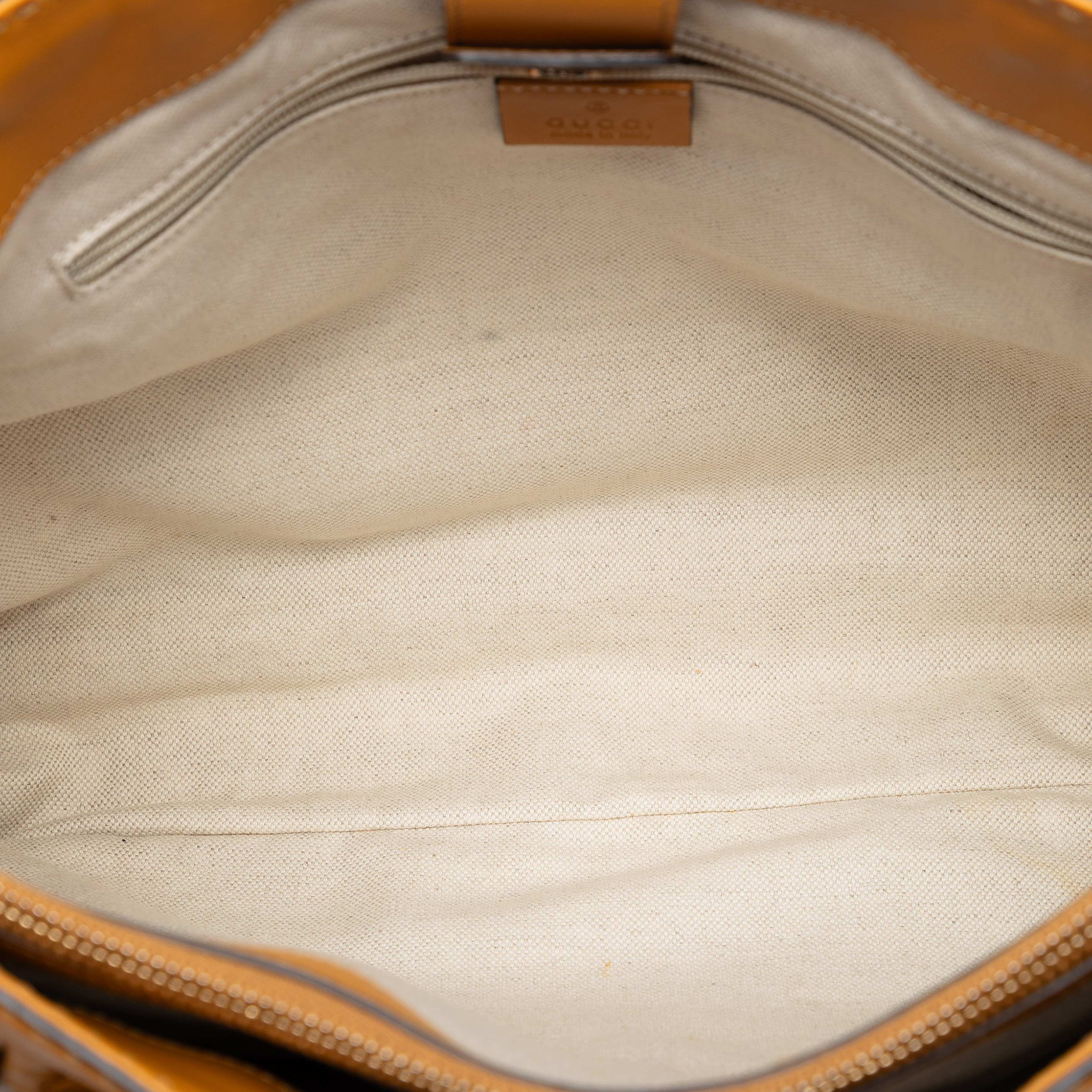 Gucci Guccissima Sukey Tote, från Luxclusif, i färgen yellow. Klicka för att öppna bilden i stort format