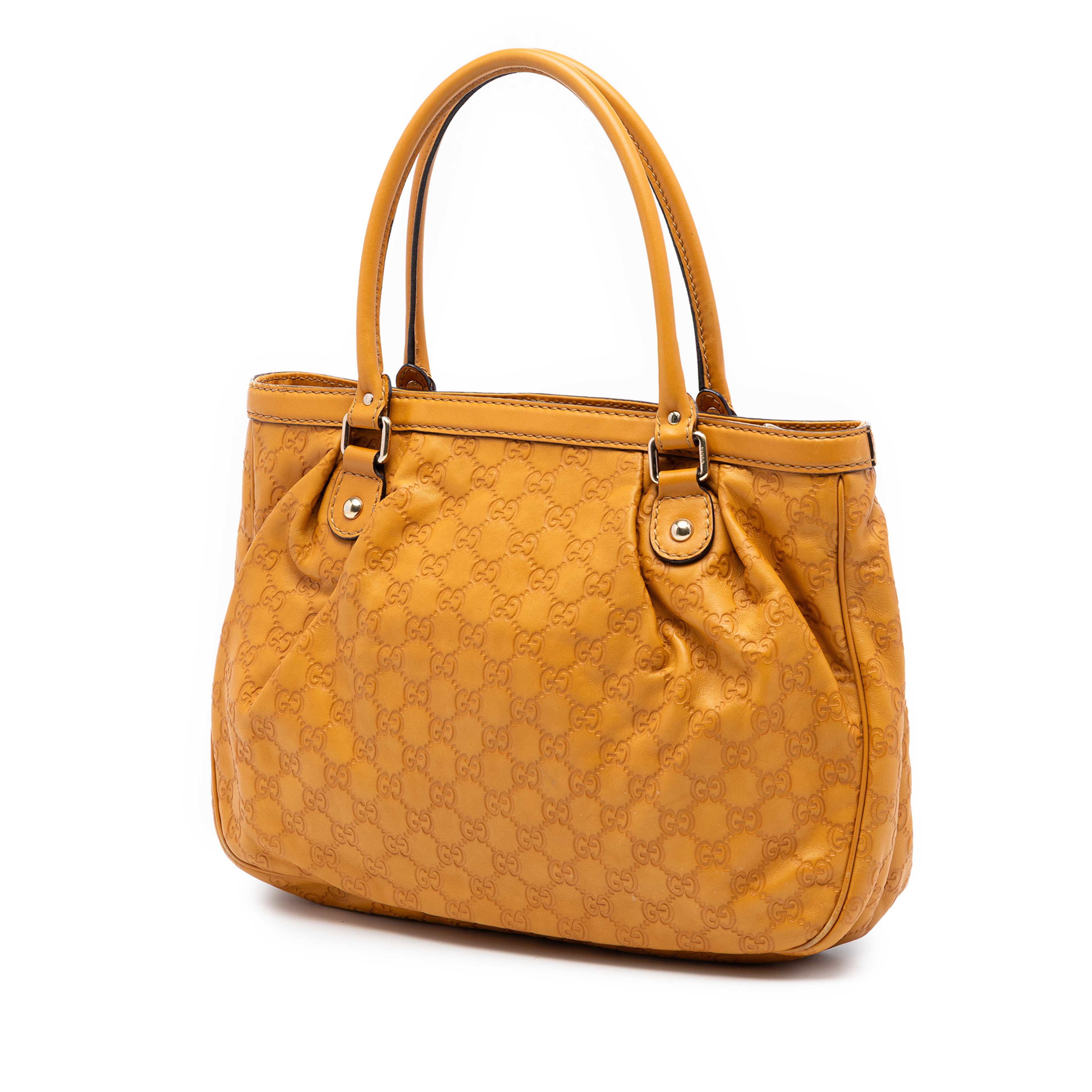 Gucci Guccissima Sukey Tote, från Luxclusif, i färgen gul. Klicka för att öppna bilden i stort format