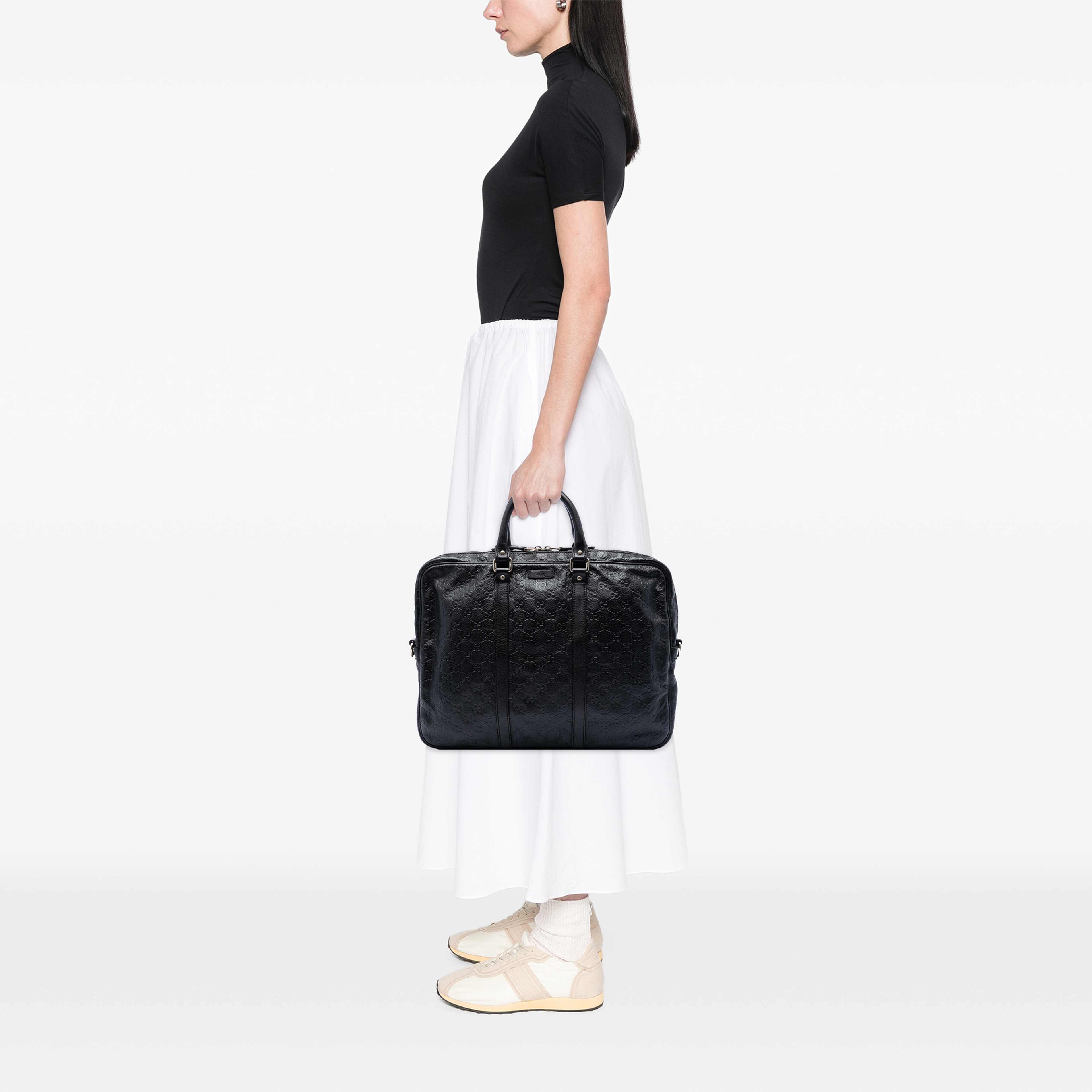 Gucci Guccissima Business Bag, från Luxclusif, i färgen black. Klicka för att öppna bilden i stort format