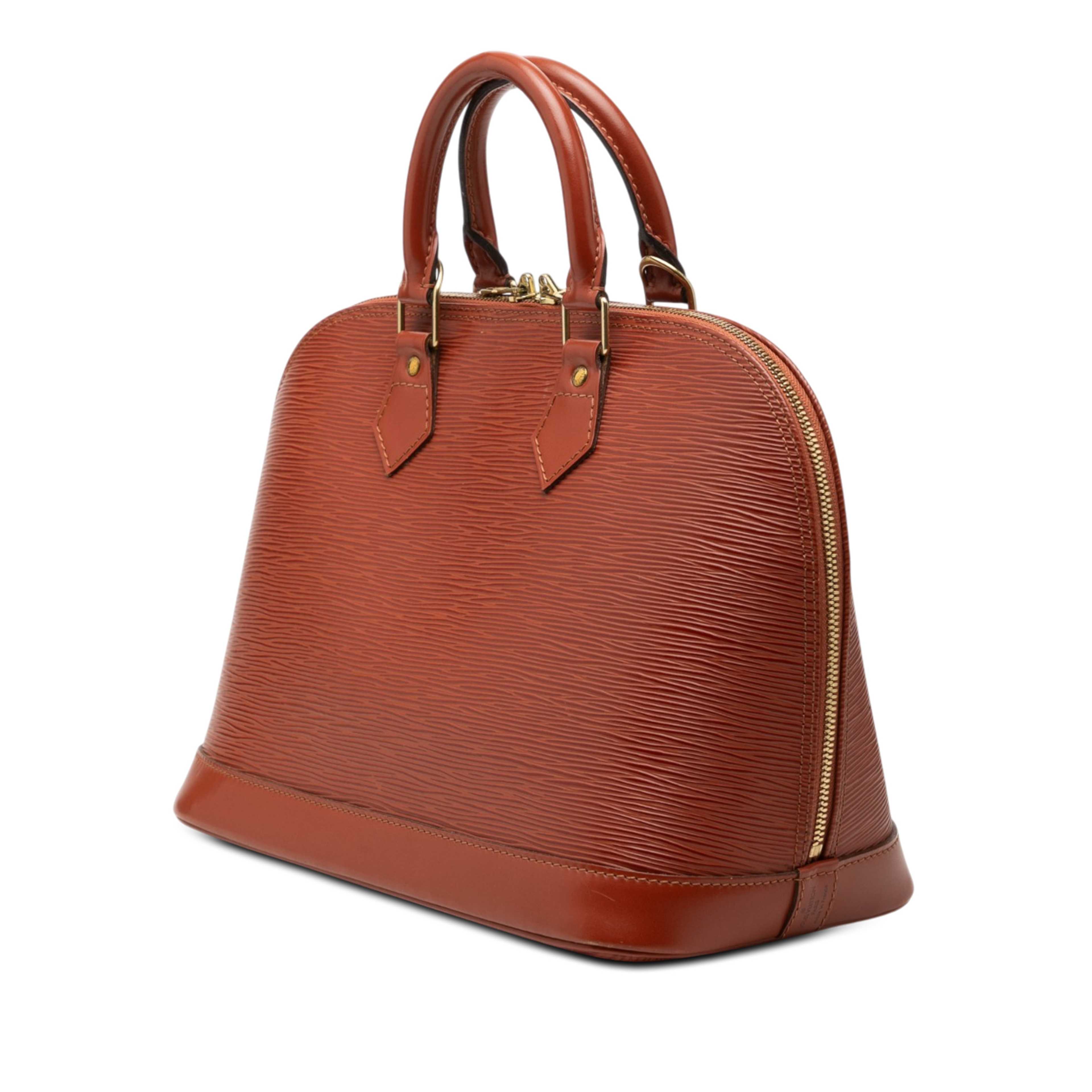 Louis Vuitton Epi Alma Pm, från Luxclusif, i färgen brun. Klicka för att öppna bilden i stort format