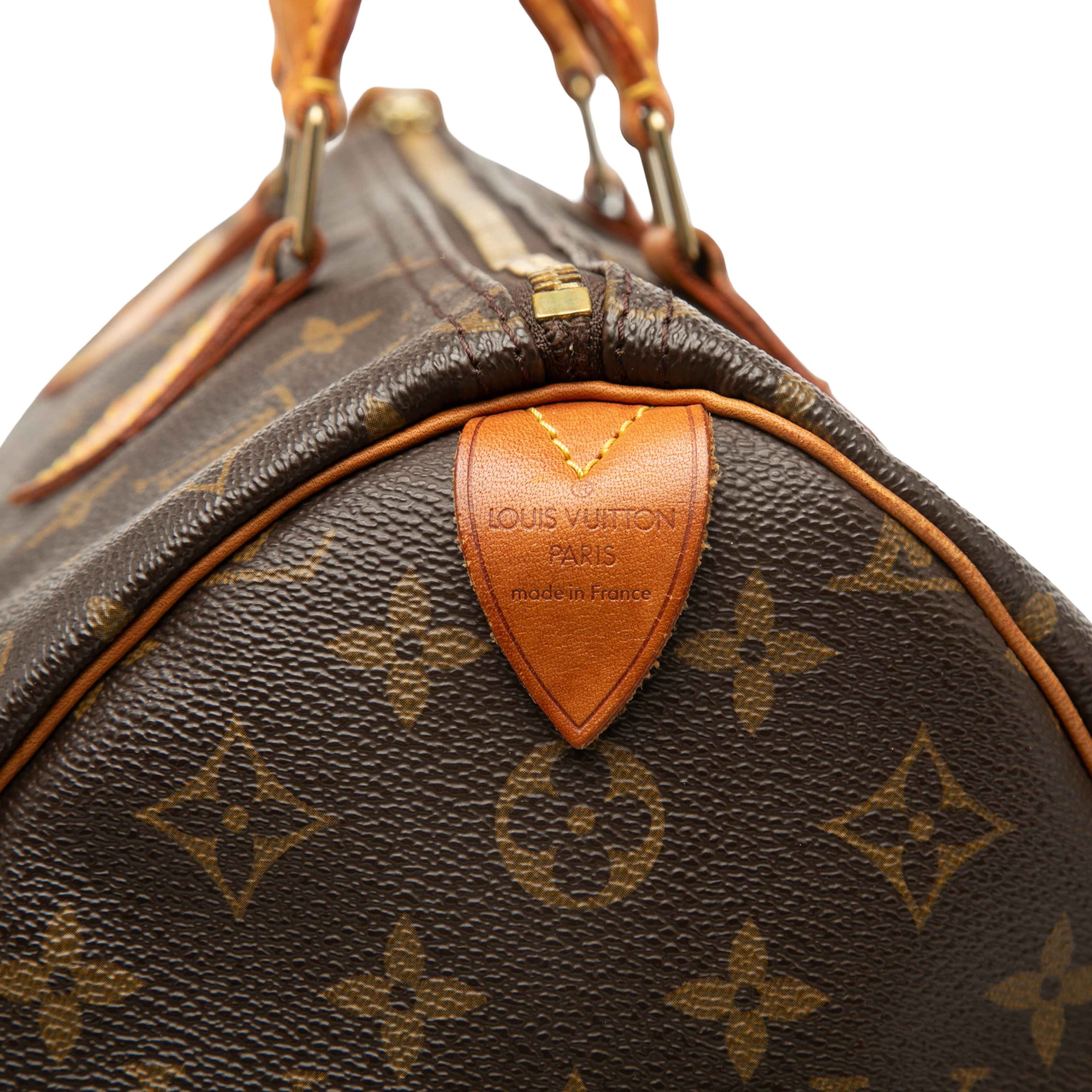Louis Vuitton Monogram Speedy 35, från Luxclusif, i färgen brown. Klicka för att öppna bilden i stort format