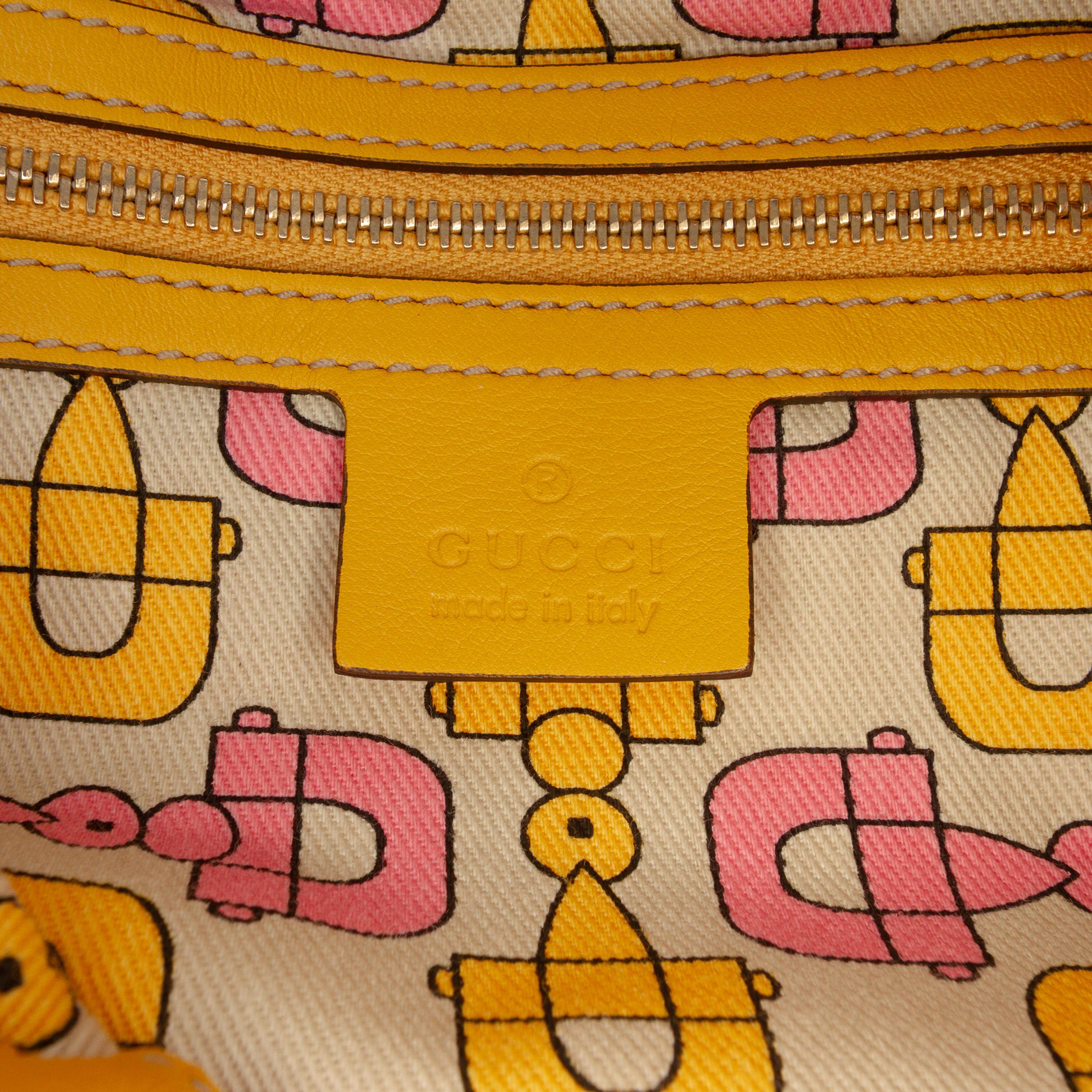 Gucci Large Guccissima Hysteria Satchel, från Luxclusif, i färgen yellow. Klicka för att öppna bilden i stort format