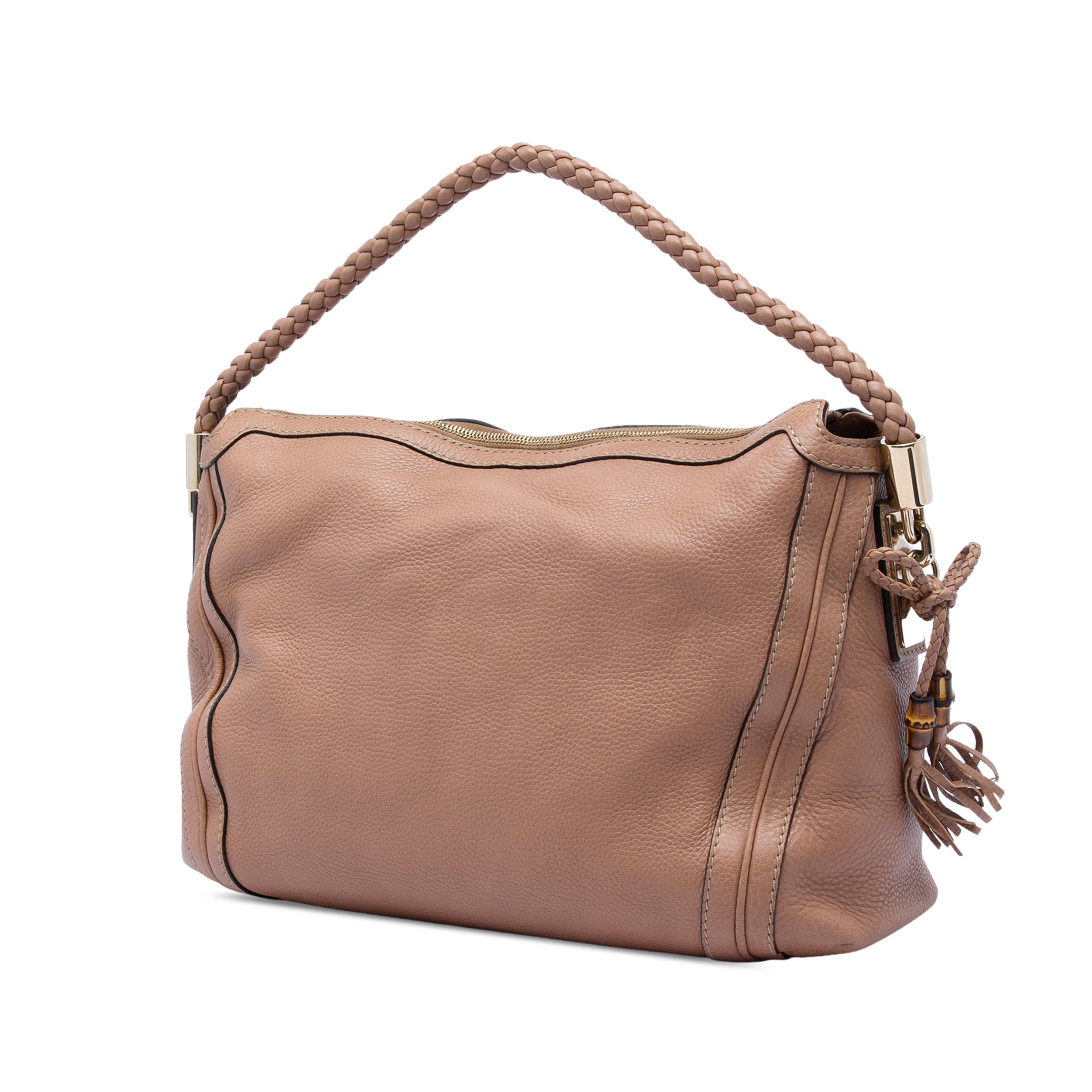 Gucci Medium Pebbled Calfskin Bella Shoulder Bag, från Luxclusif, i färgen brun. Klicka för att öppna bilden i stort format