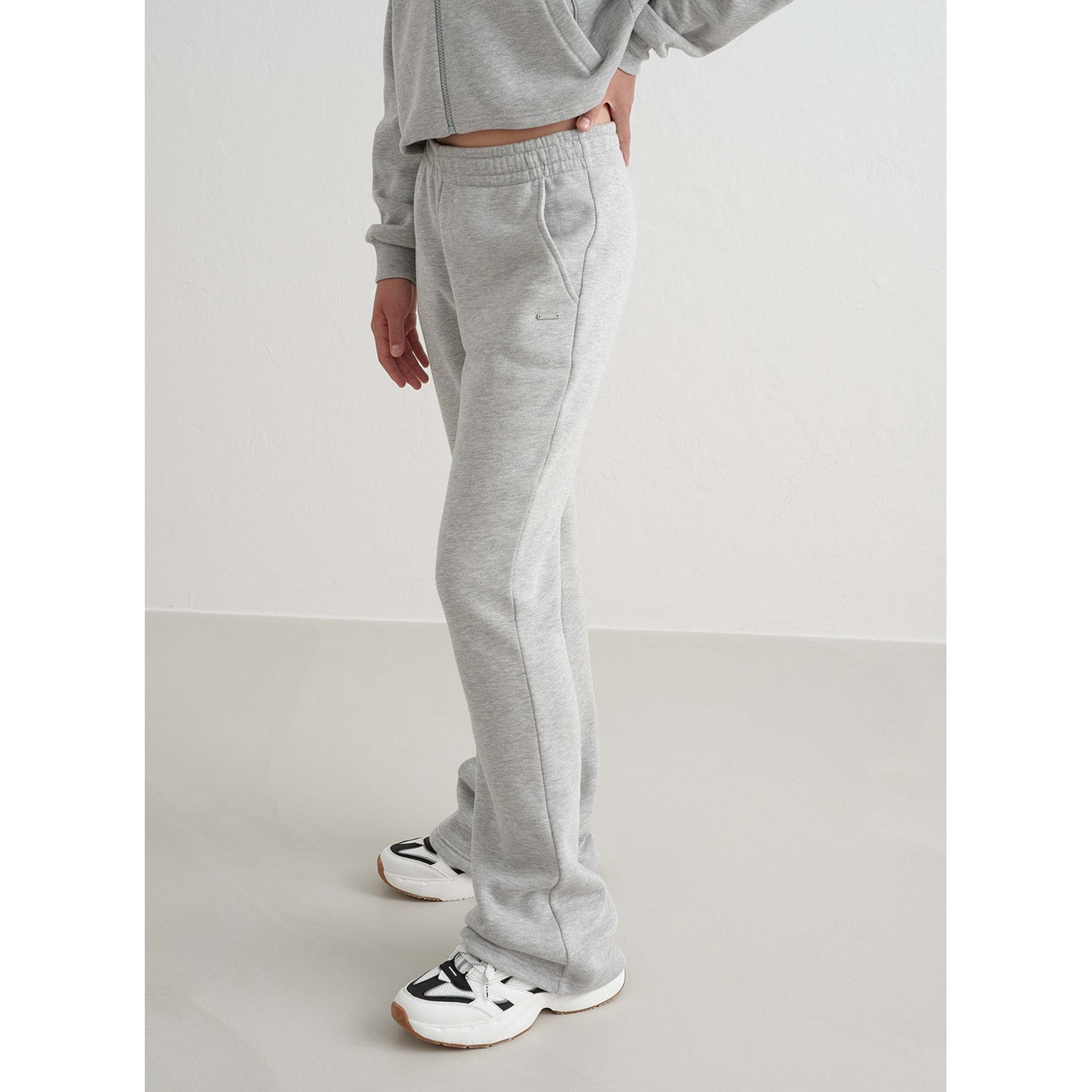 Grey Melange Young Flare Sweatpants