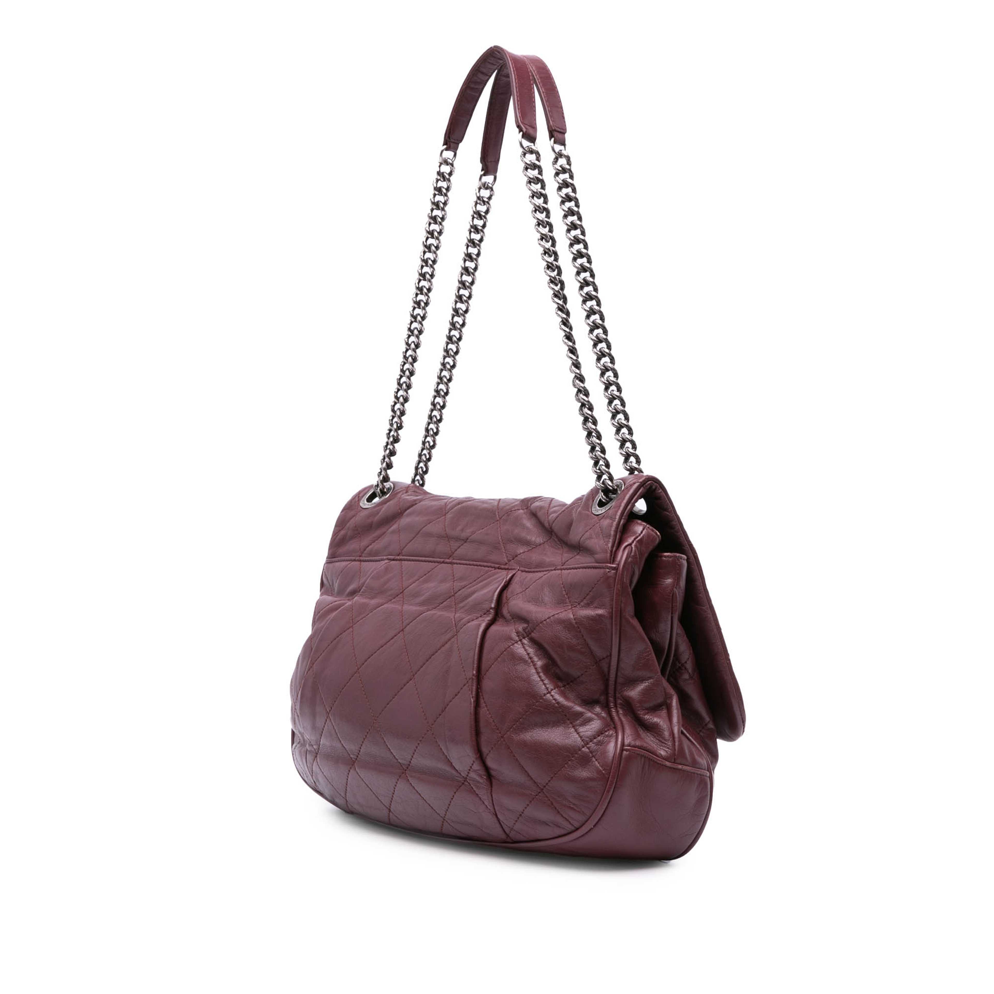 Chanel Quilted Calfskin Coco Pleats Flap