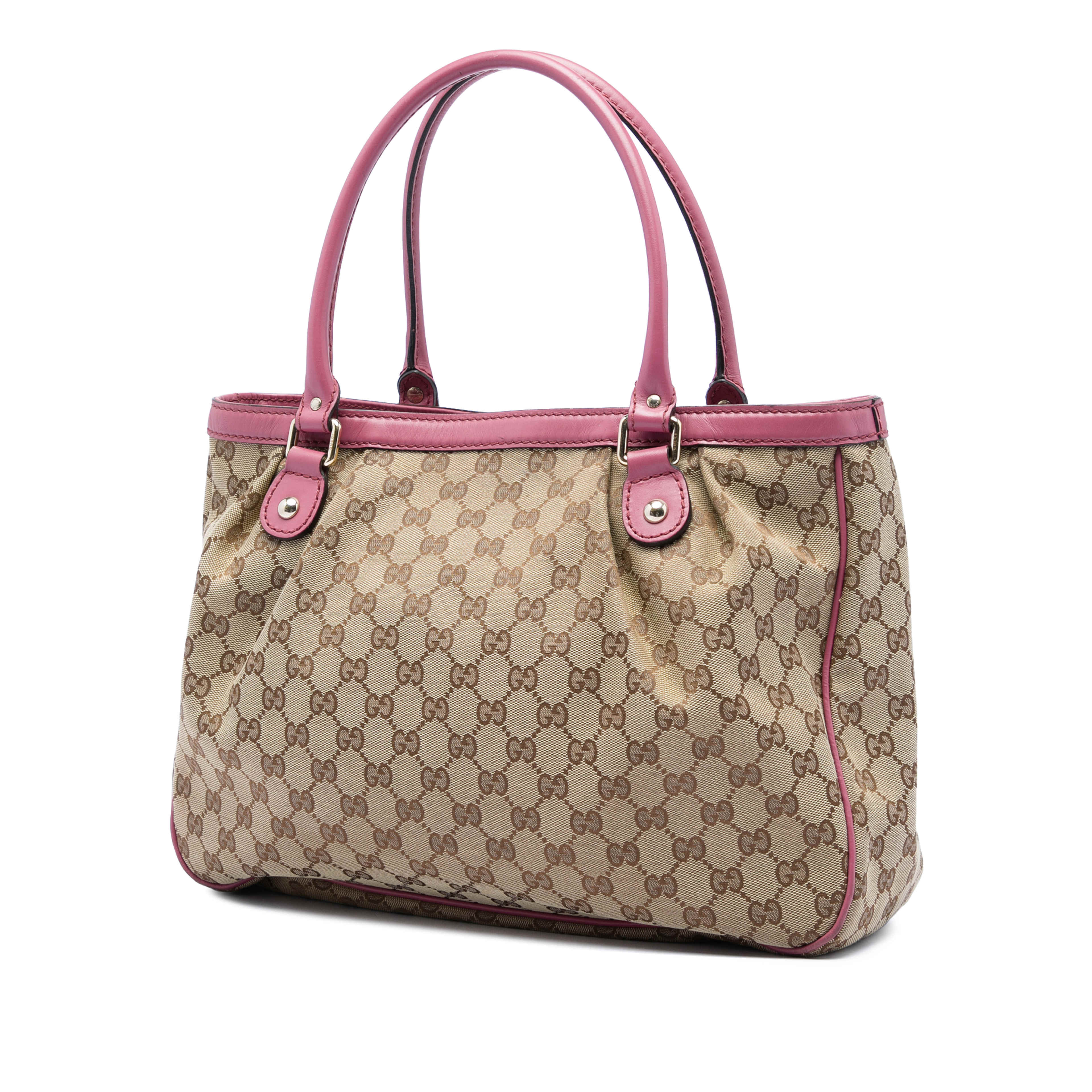 Gucci Gg Canvas Sukey Tote, från Luxclusif, i färgen rosa. Klicka för att öppna bilden i stort format