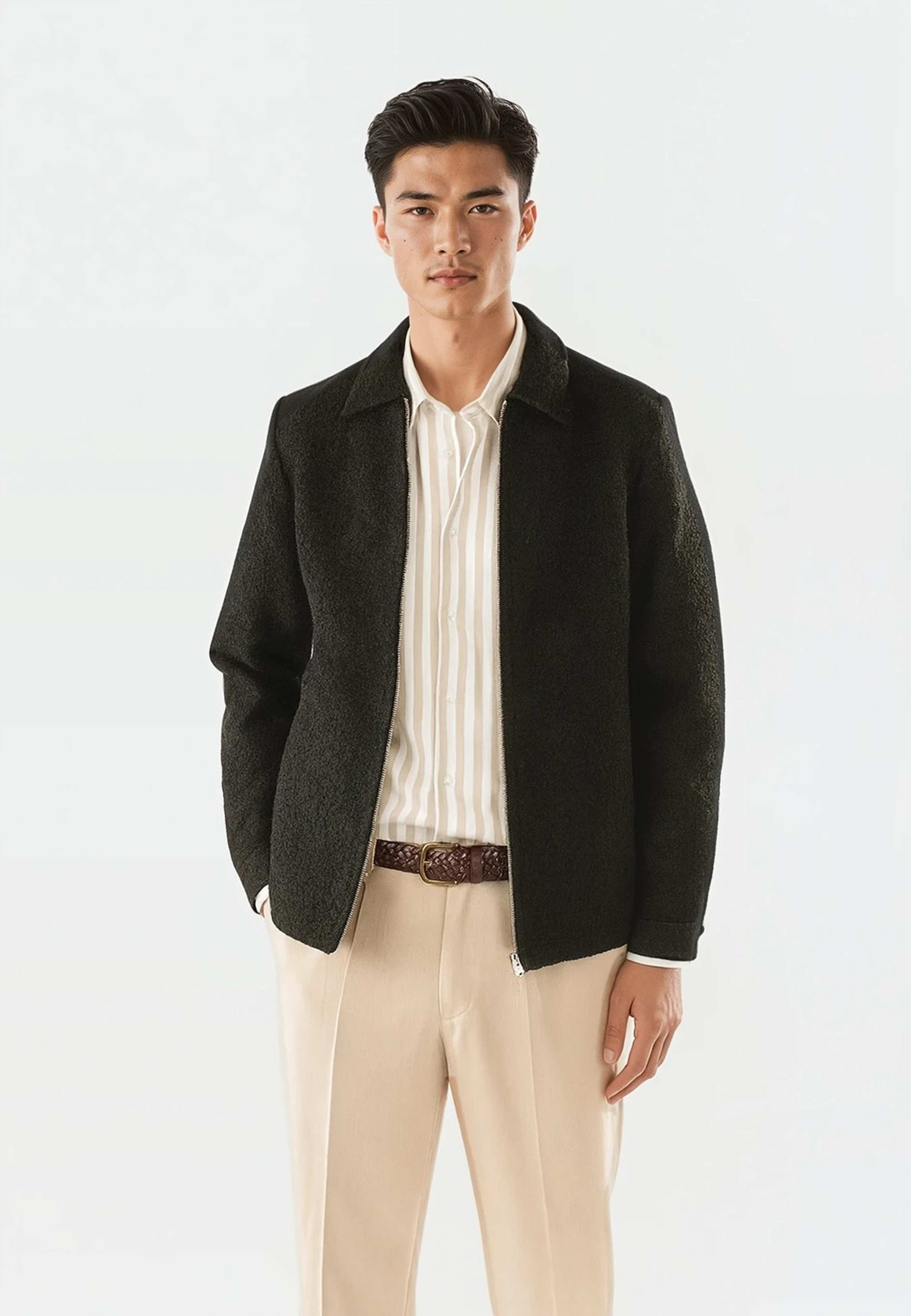 Fred Boucle Overshirt, från Ciszere, i färgen black. Klicka för att öppna bilden i stort format