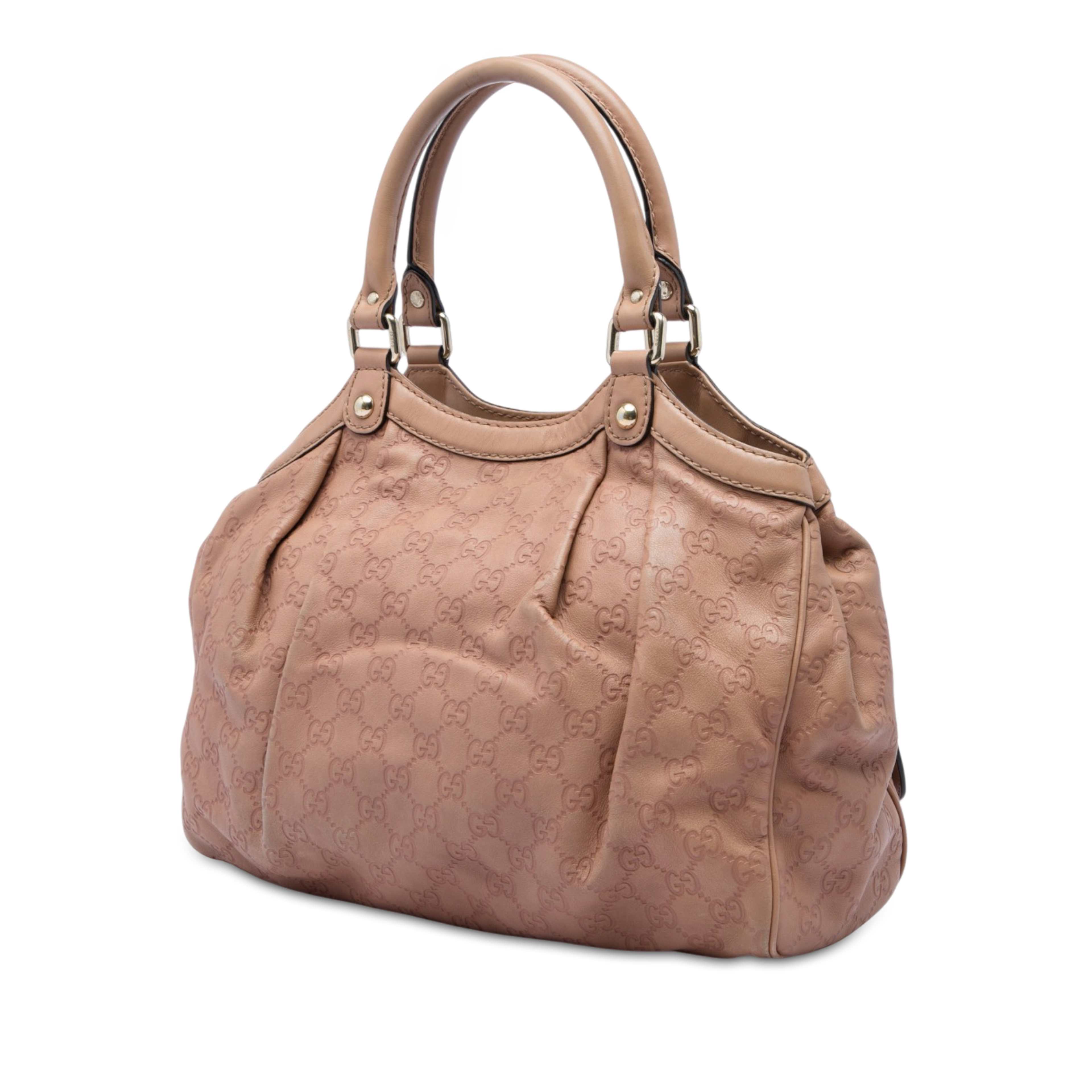 Gucci Medium Guccissima Sukey Tote, från Luxclusif, i färgen rosa. Klicka för att öppna bilden i stort format
