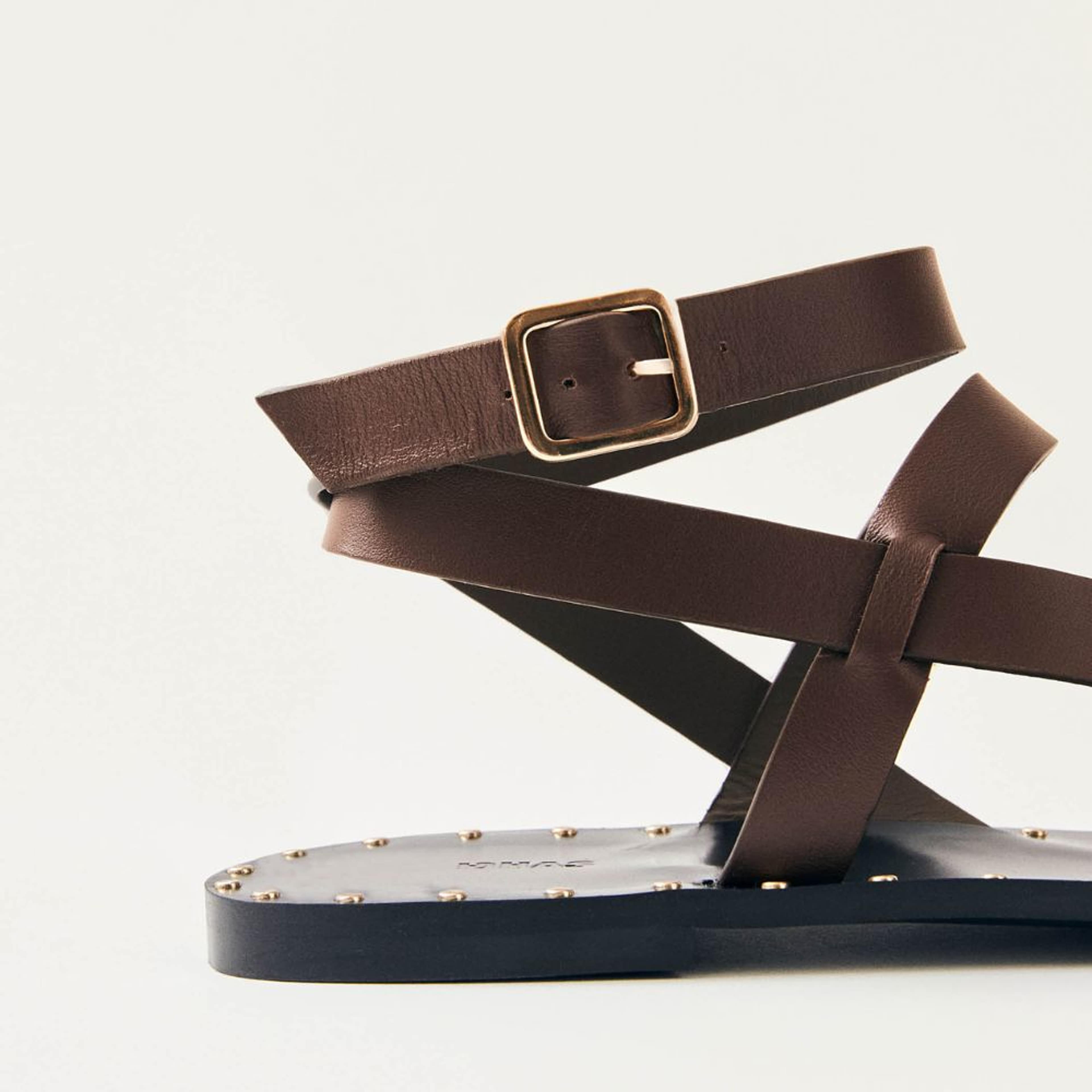 Tallula Brown Leather Sandals