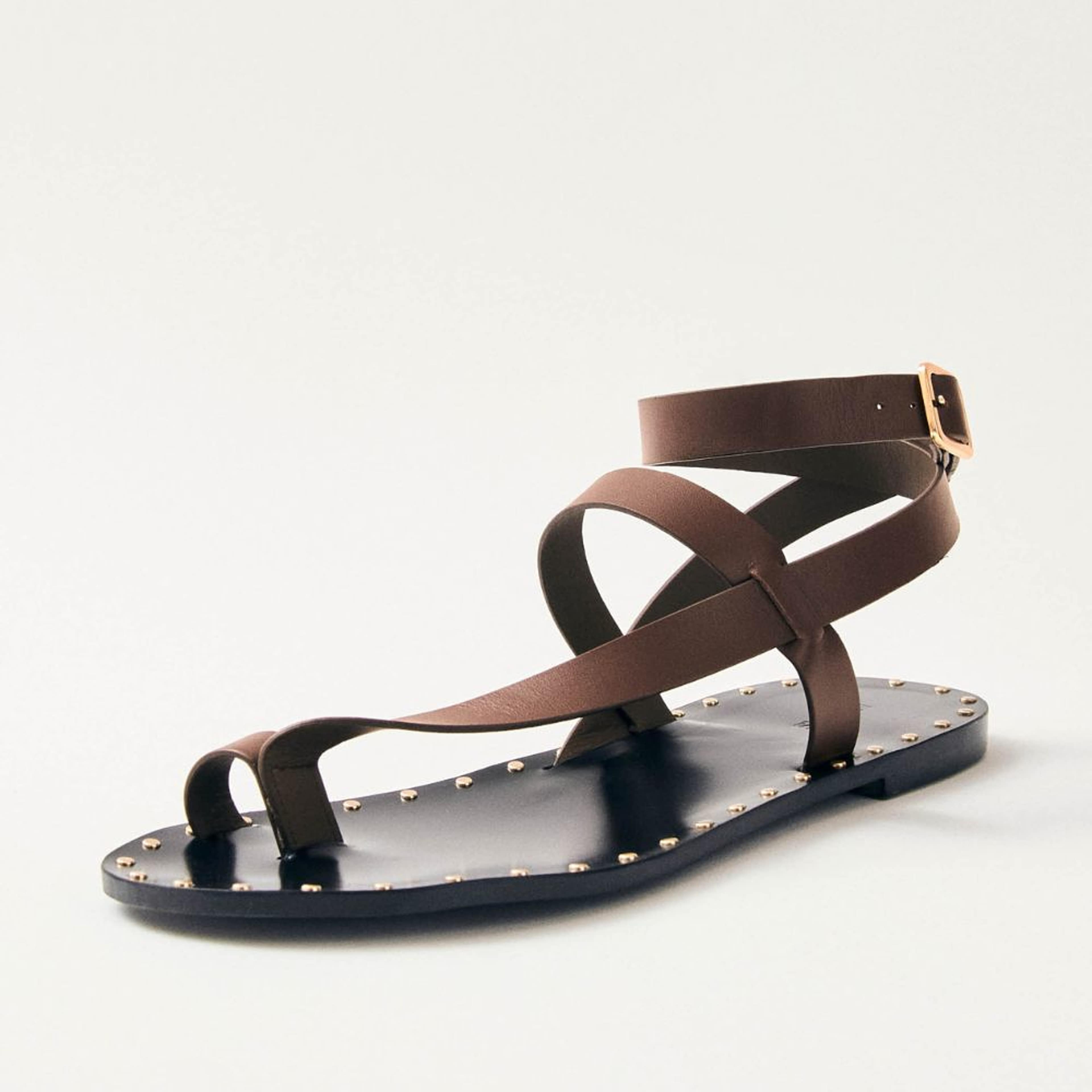 Tallula Brown Leather Sandals