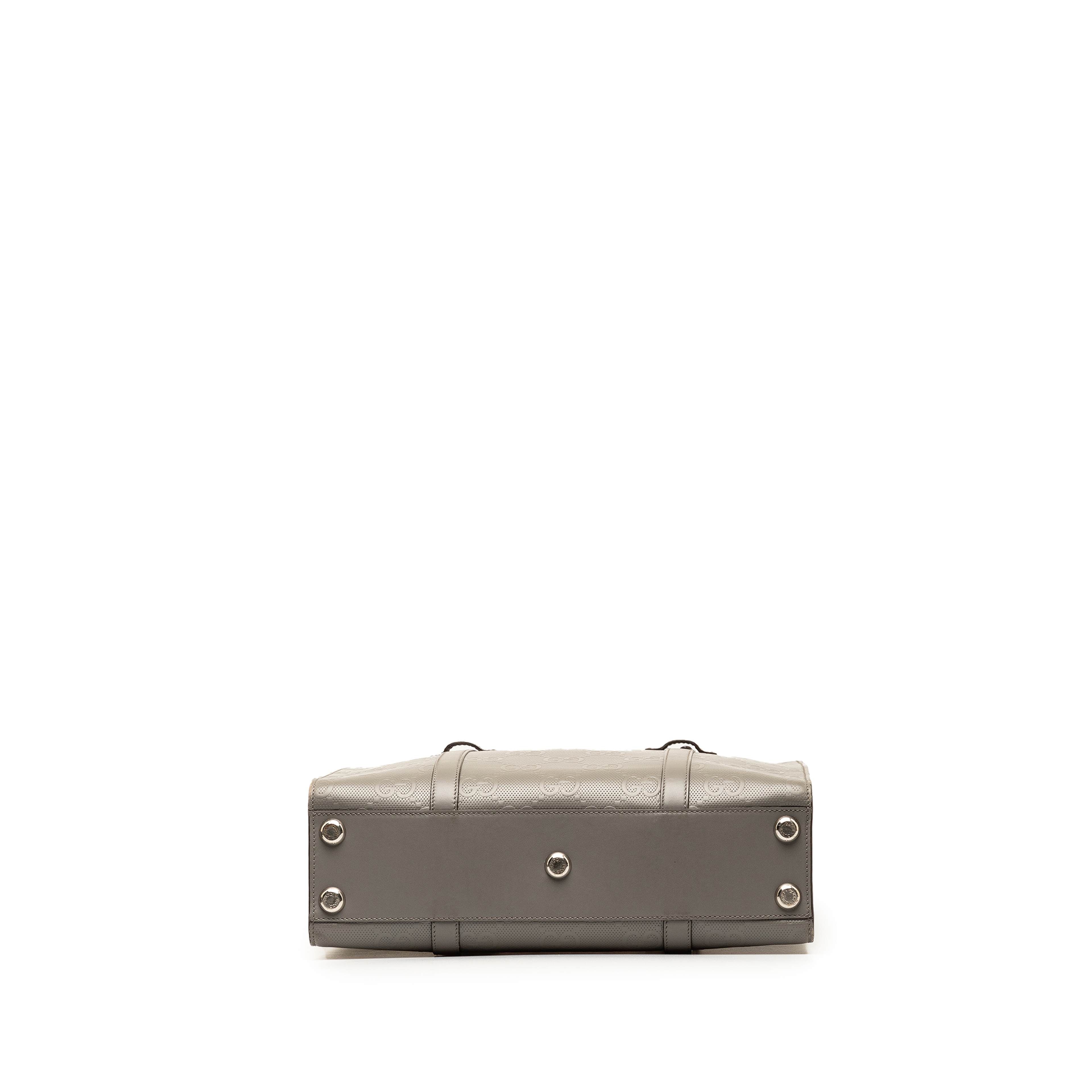 Gucci Gg Embossed Leather Vertical Tote