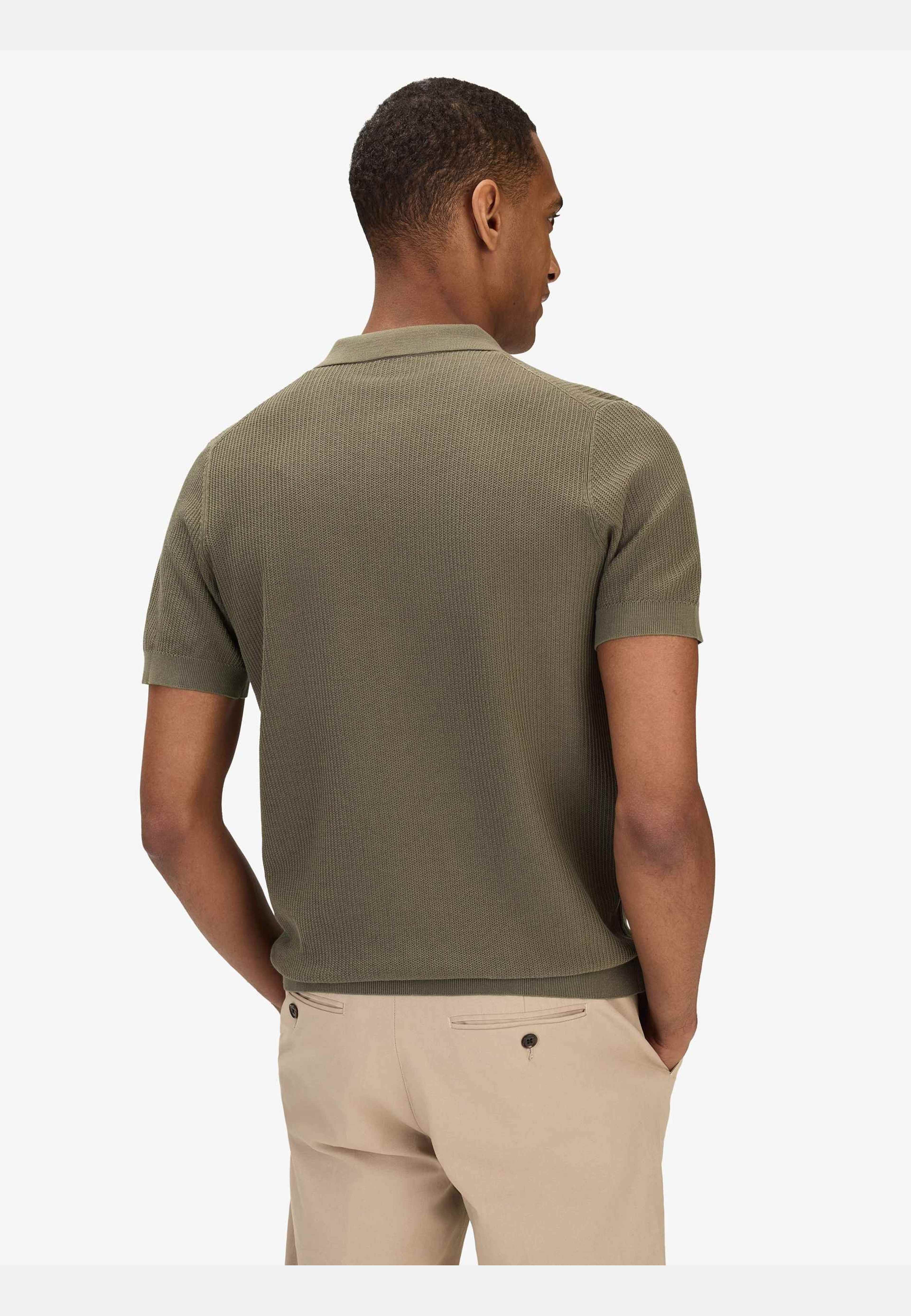 Cotton Knitted S/s Shirt (dave), från John Henric, i färgen green. Klicka för att öppna bilden i stort format