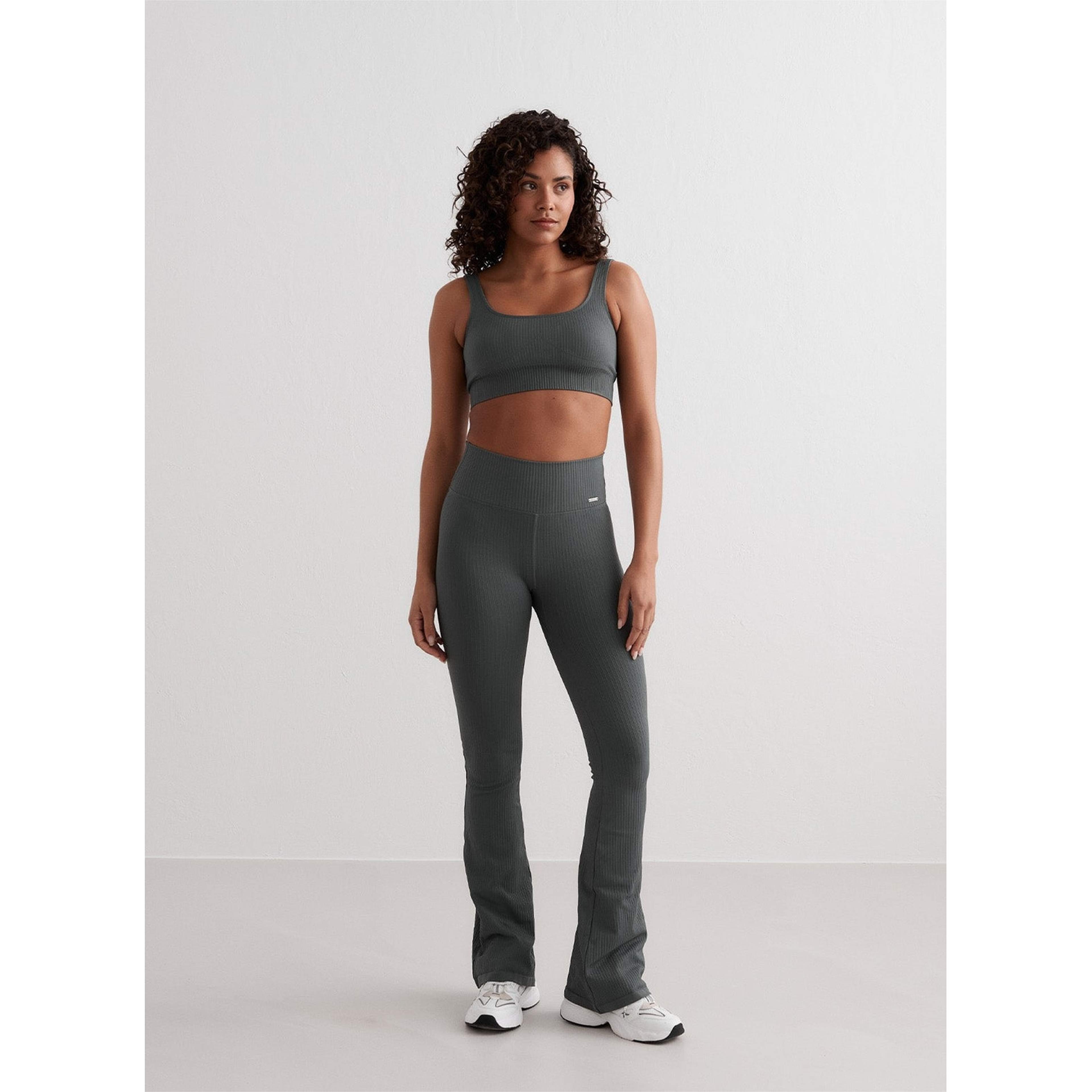 Sage Ribbed Seamless Bra