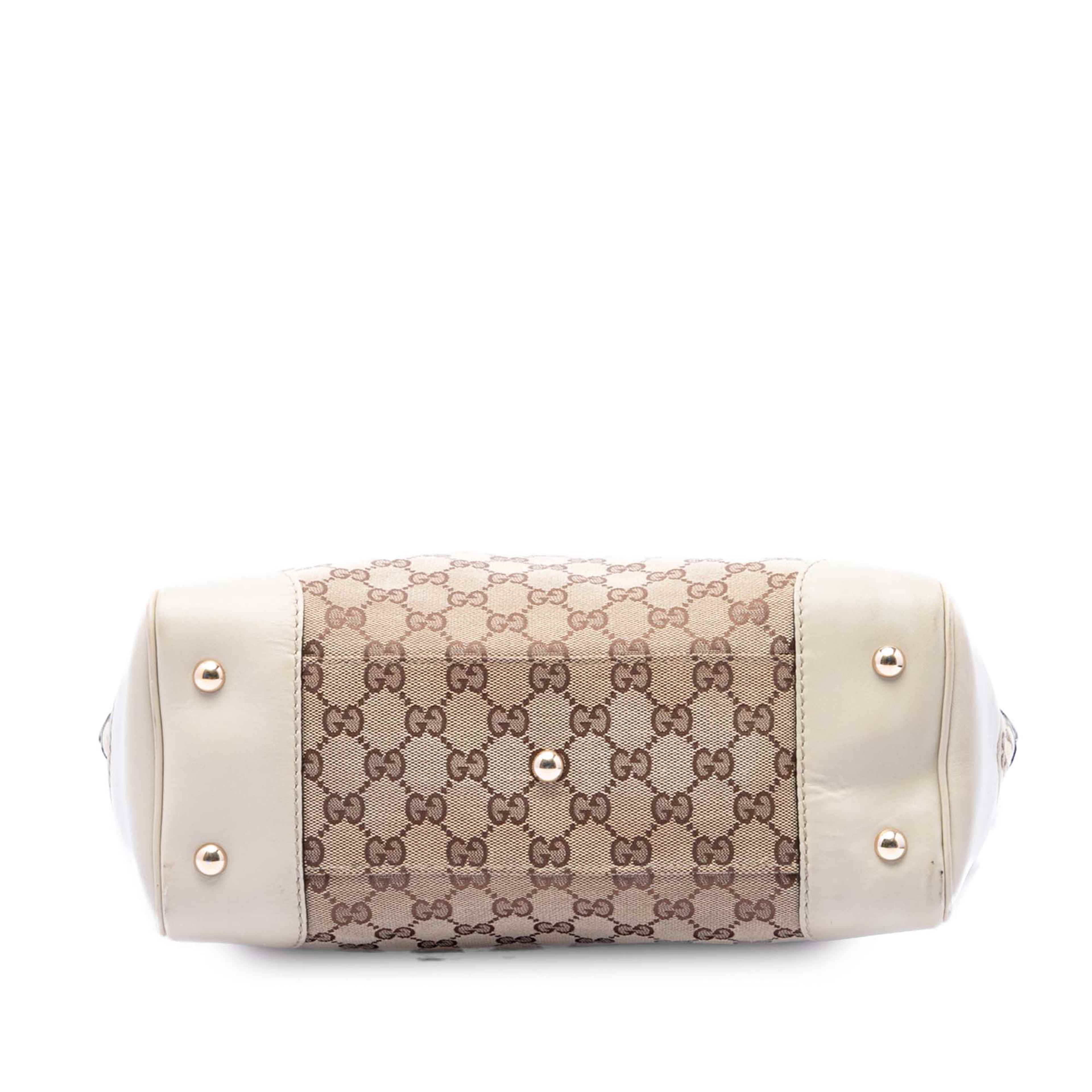 Gucci Gg Canvas Web Mayfair Tote, från Luxclusif, i färgen vit. Klicka för att öppna bilden i stort format