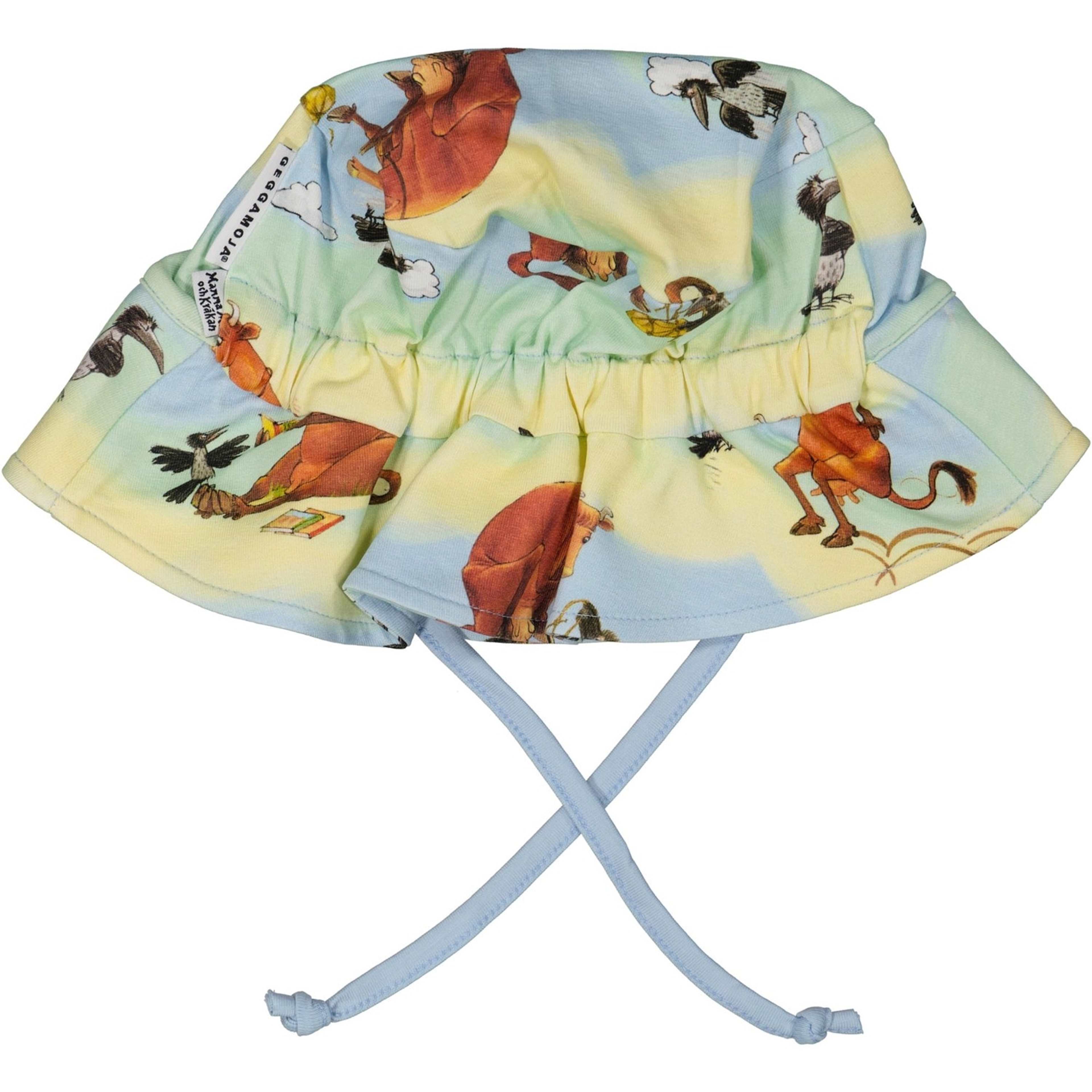 Solhatt Mamma Mu & Kråkan, från Geggamoja, i färgen multi pastell. Klicka för att öppna bilden i stort format